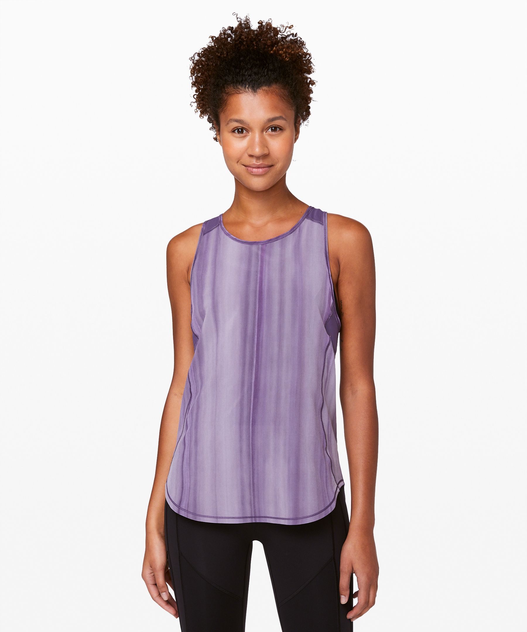 Lululemon Sculpt Tank Ii In Brushed Spray Dye White Purple Ink