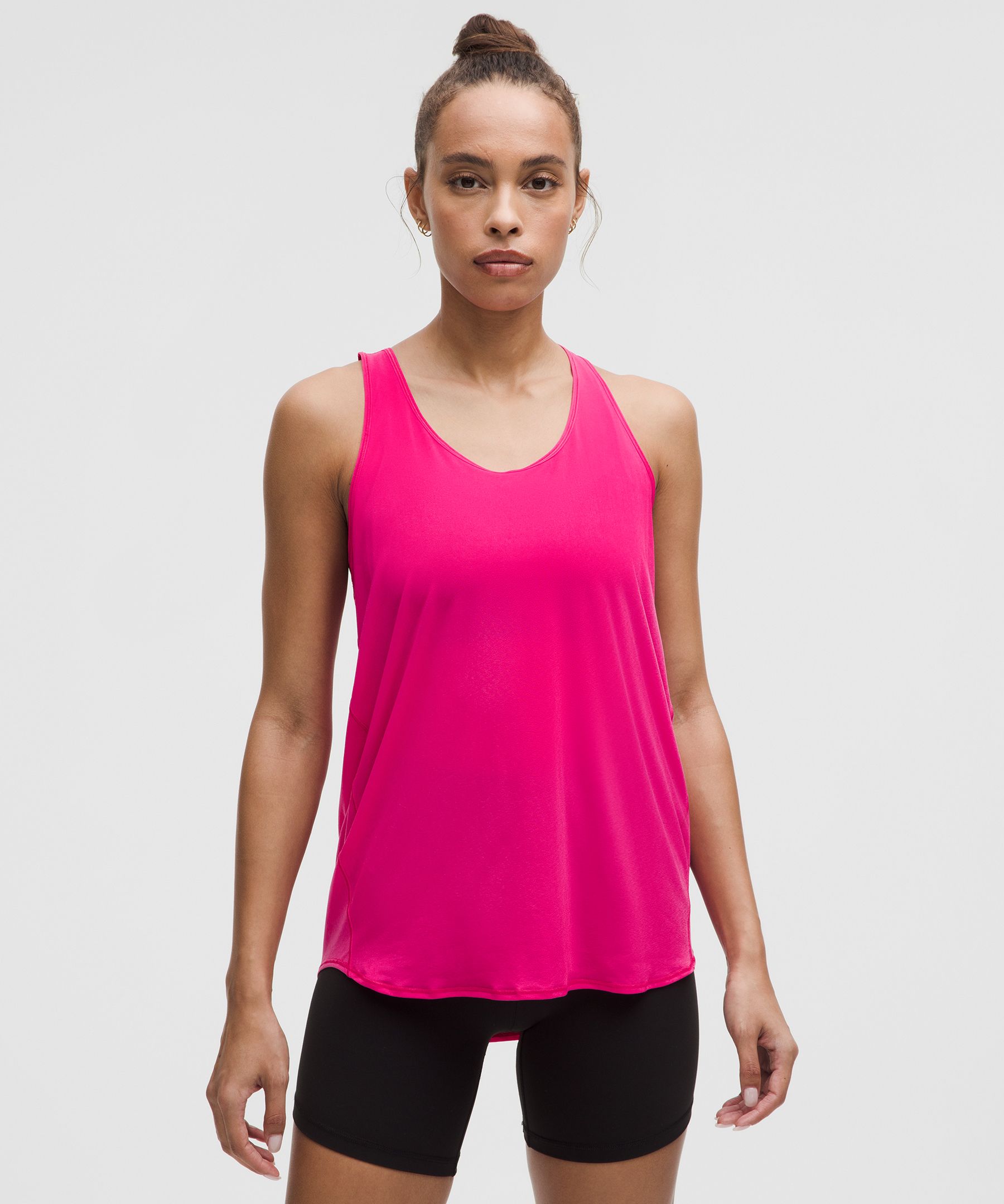 Lululemon Essential Tank Top Pleated In Sonic Pink