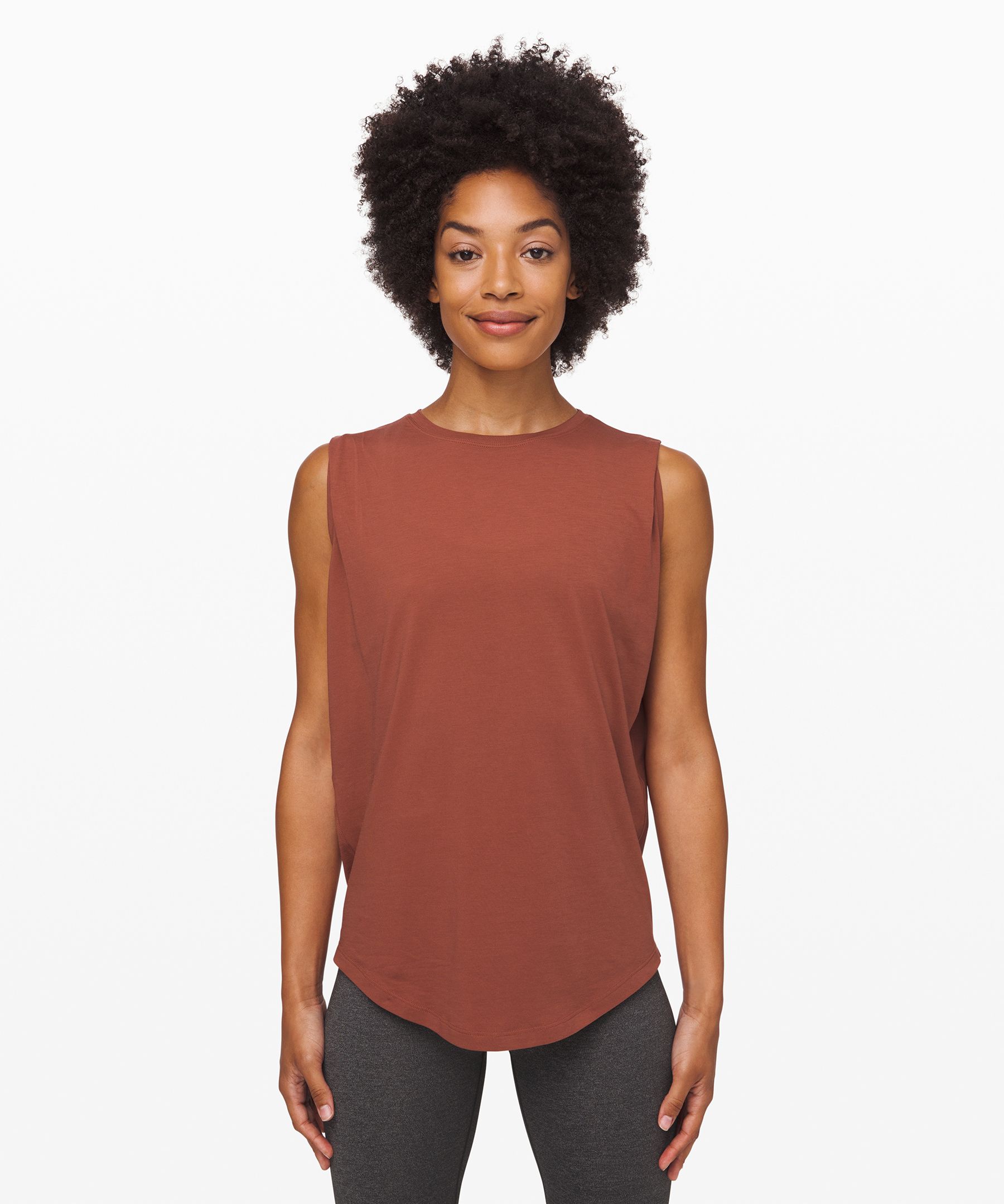 Lululemon Brunswick Muscle Tank In Rustic Clay