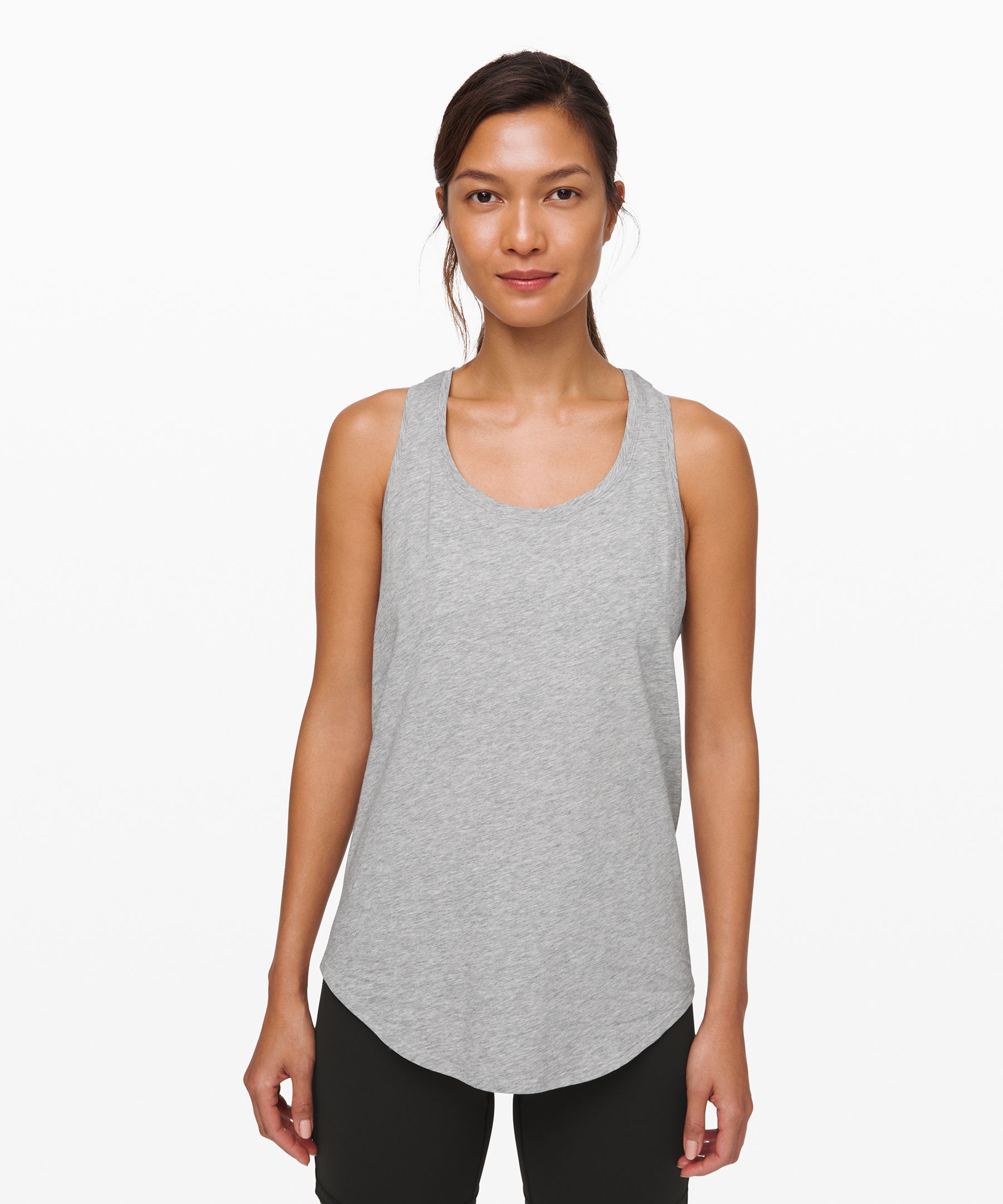 Lululemon Love Tank *pleated In Heathered Core Light Grey