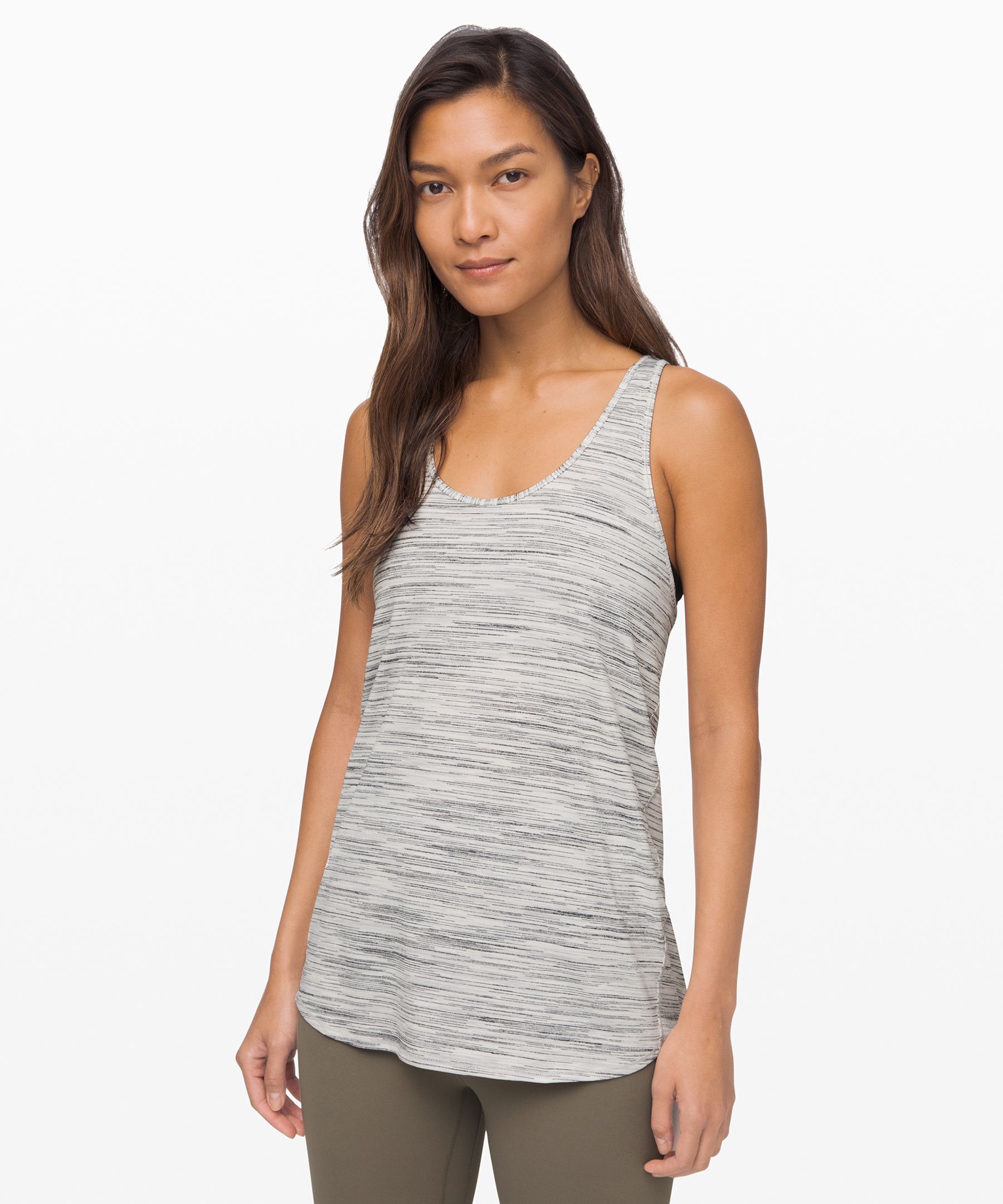Lululemon Essential Tank Pleated *seriously Light Luon In White