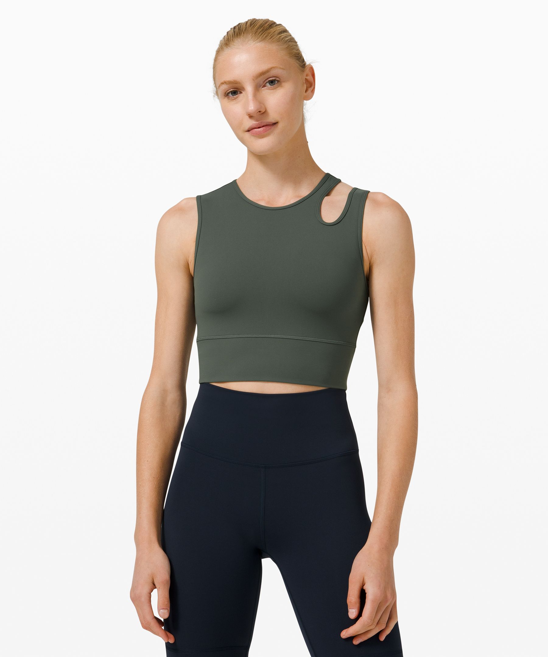 All in Motion Athletic Dress GREEN SMALL Shelf Bra Asymmetrical