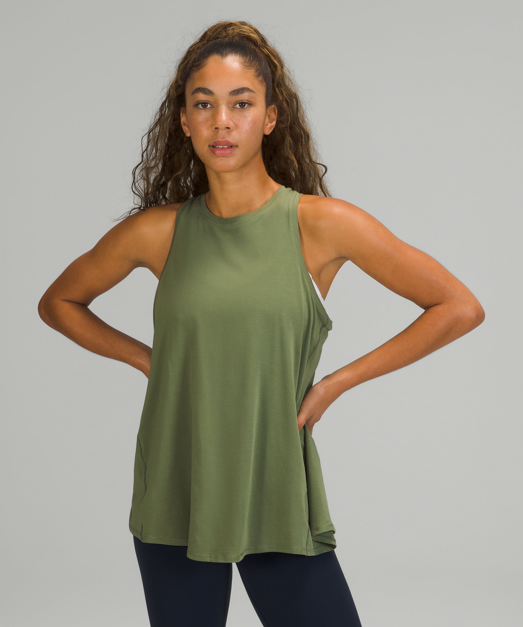 Lululemon All Tied Up Tank Top In Green Twill