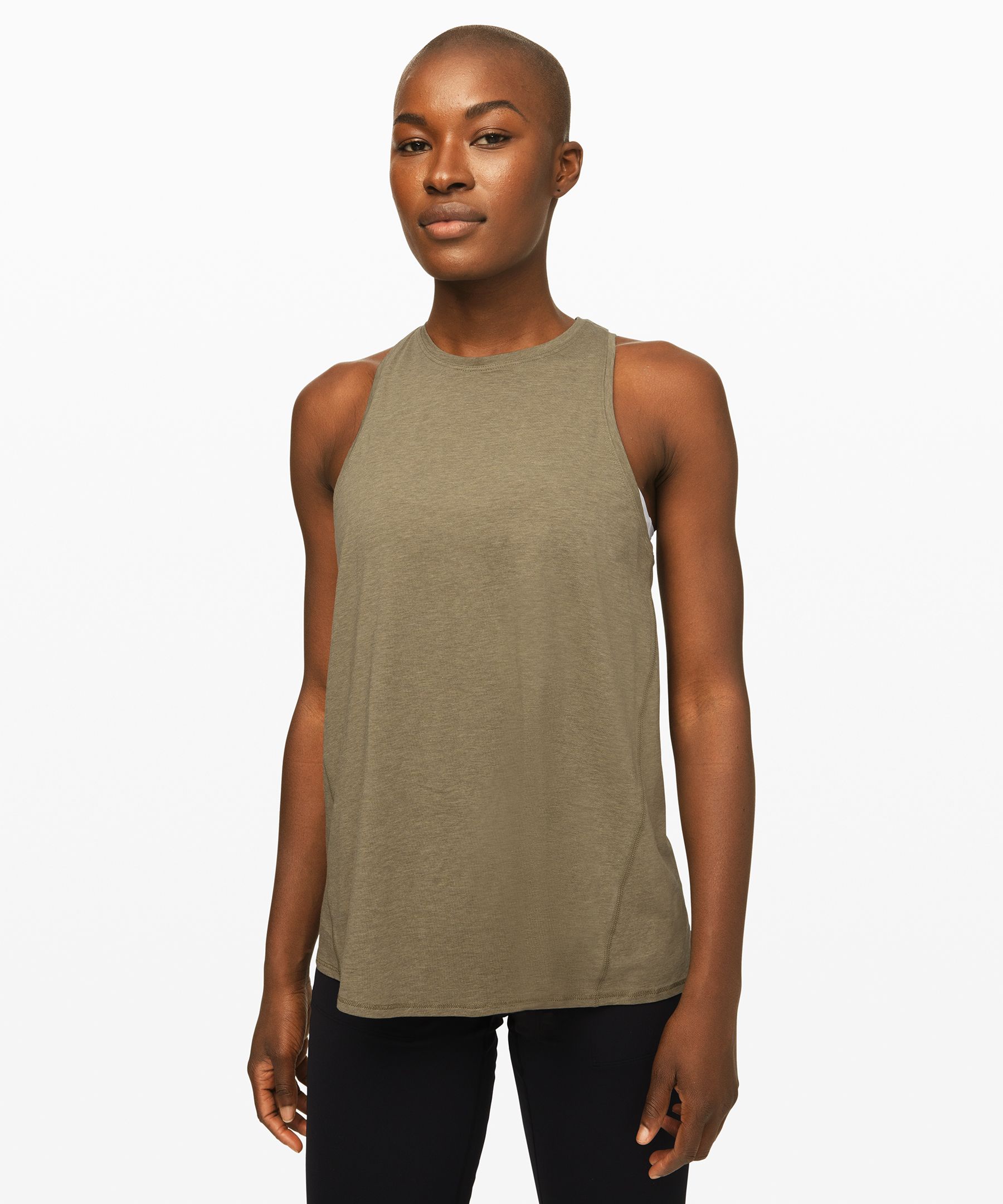 Lululemon All Tied Up Tank In Heathered Grape Leaf