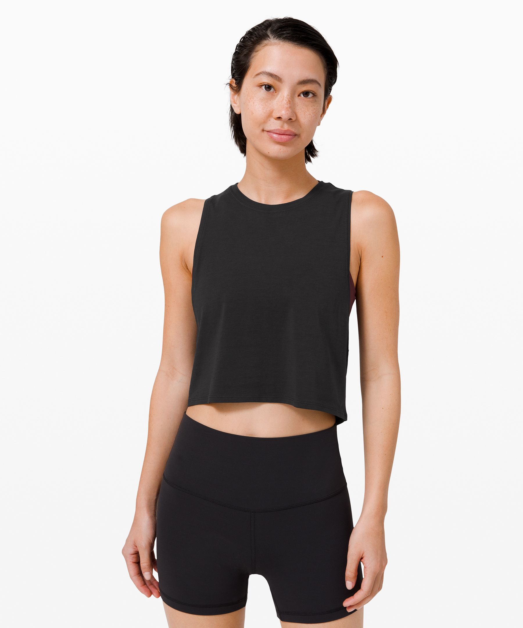 Lululemon Muscle Love Crop Tank Top In Black