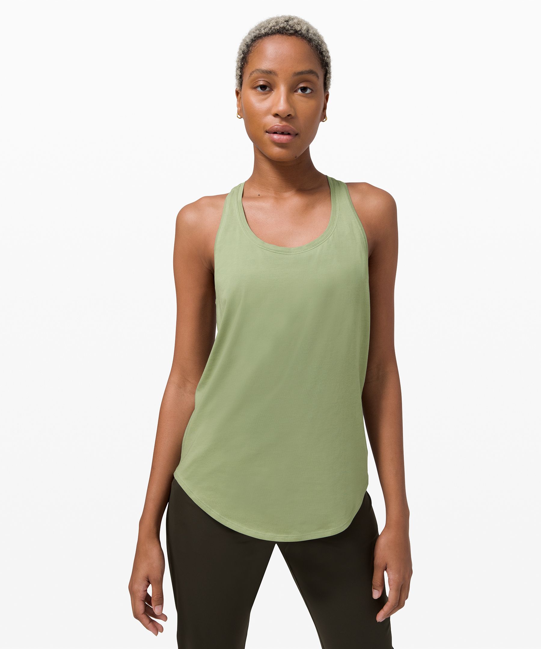 Lululemon Love Tank *pleated In Green