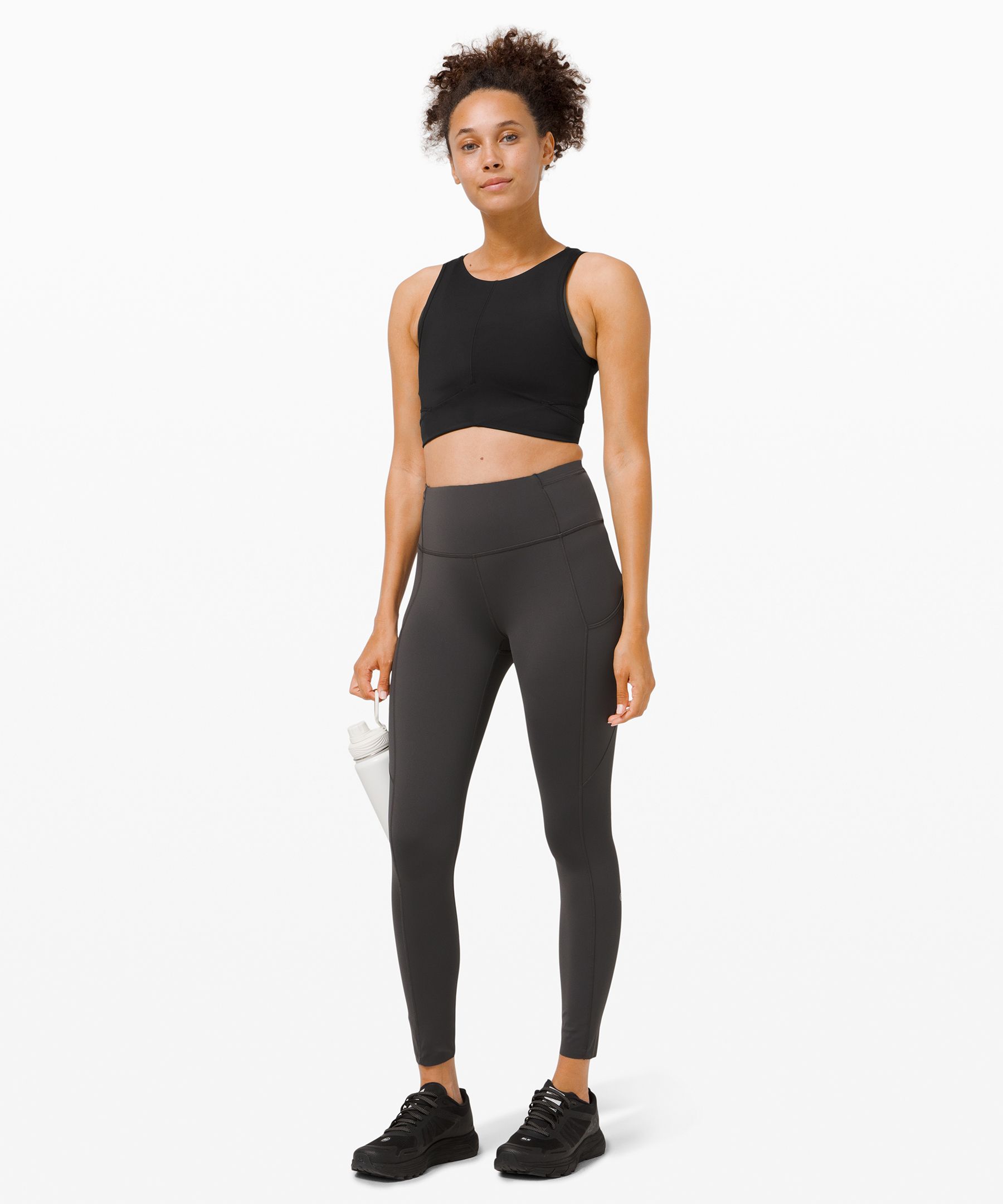 Lululemon Final Mile Crop Tank - Black - lulu fanatics