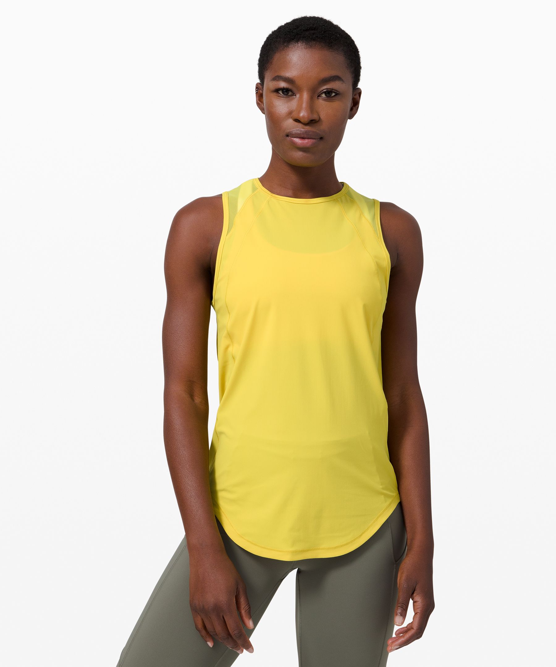 Lululemon Sculpt Tank In Yellow