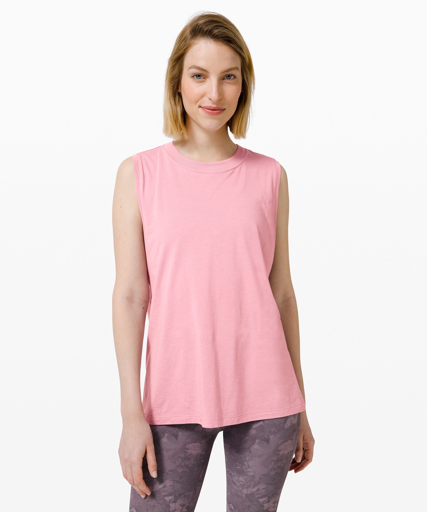 Lululemon All Yours Boyfriend Tank In Pink Taupe