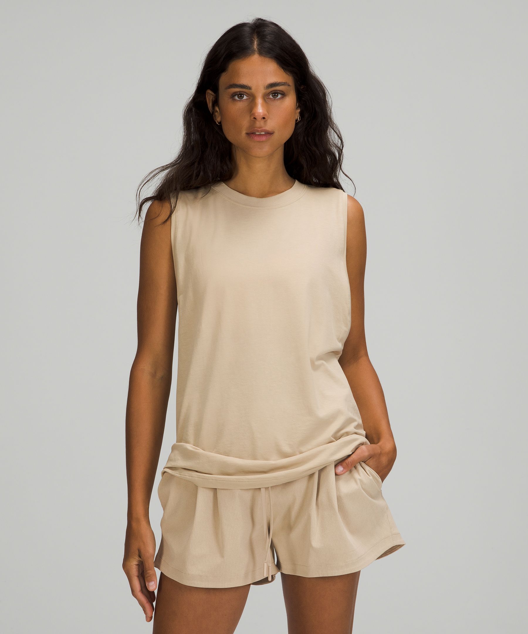 Lululemon All Yours Tank Top In Khaki