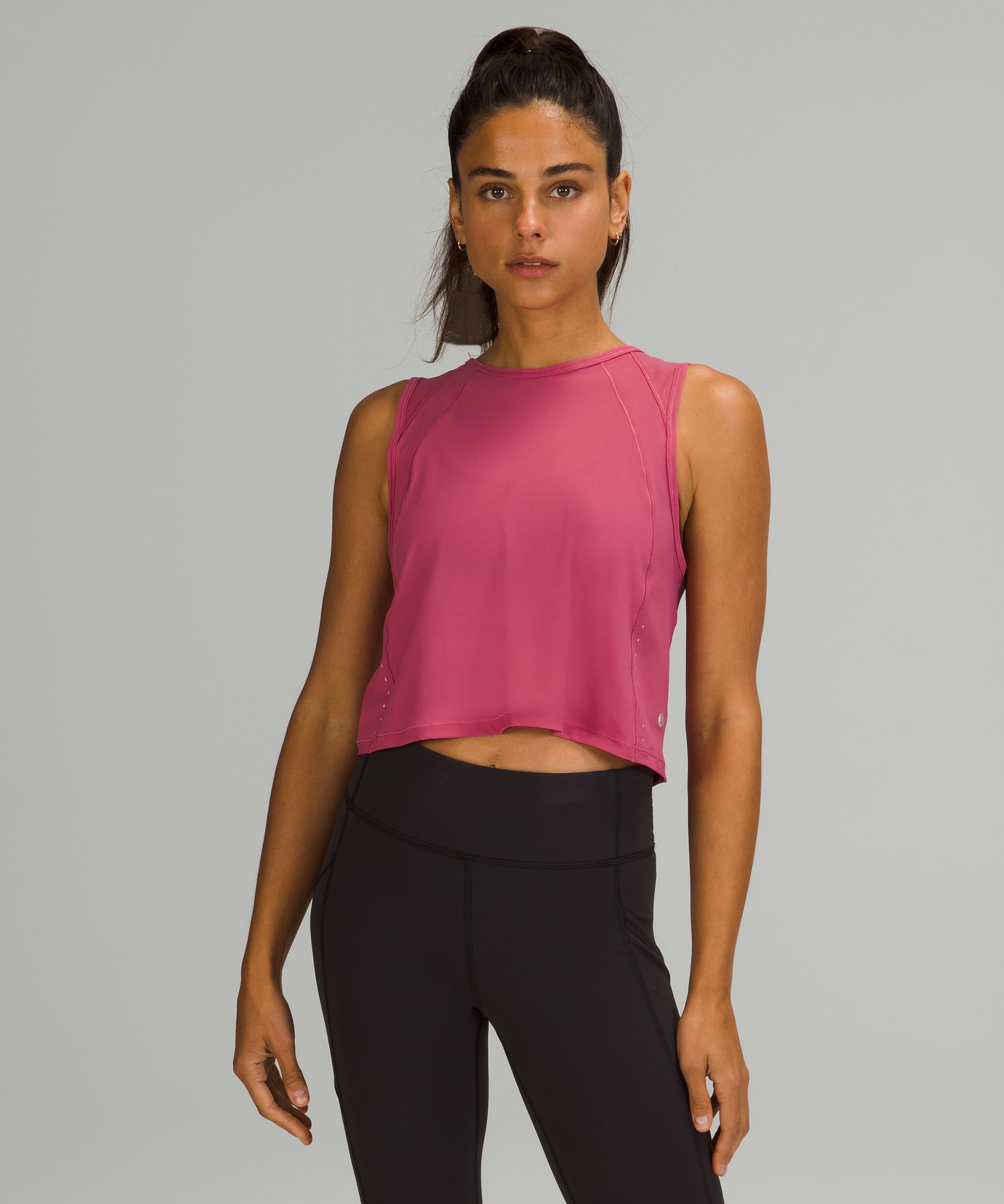 Lululemon Sculpt Cropped Tank Top In Pink Lychee