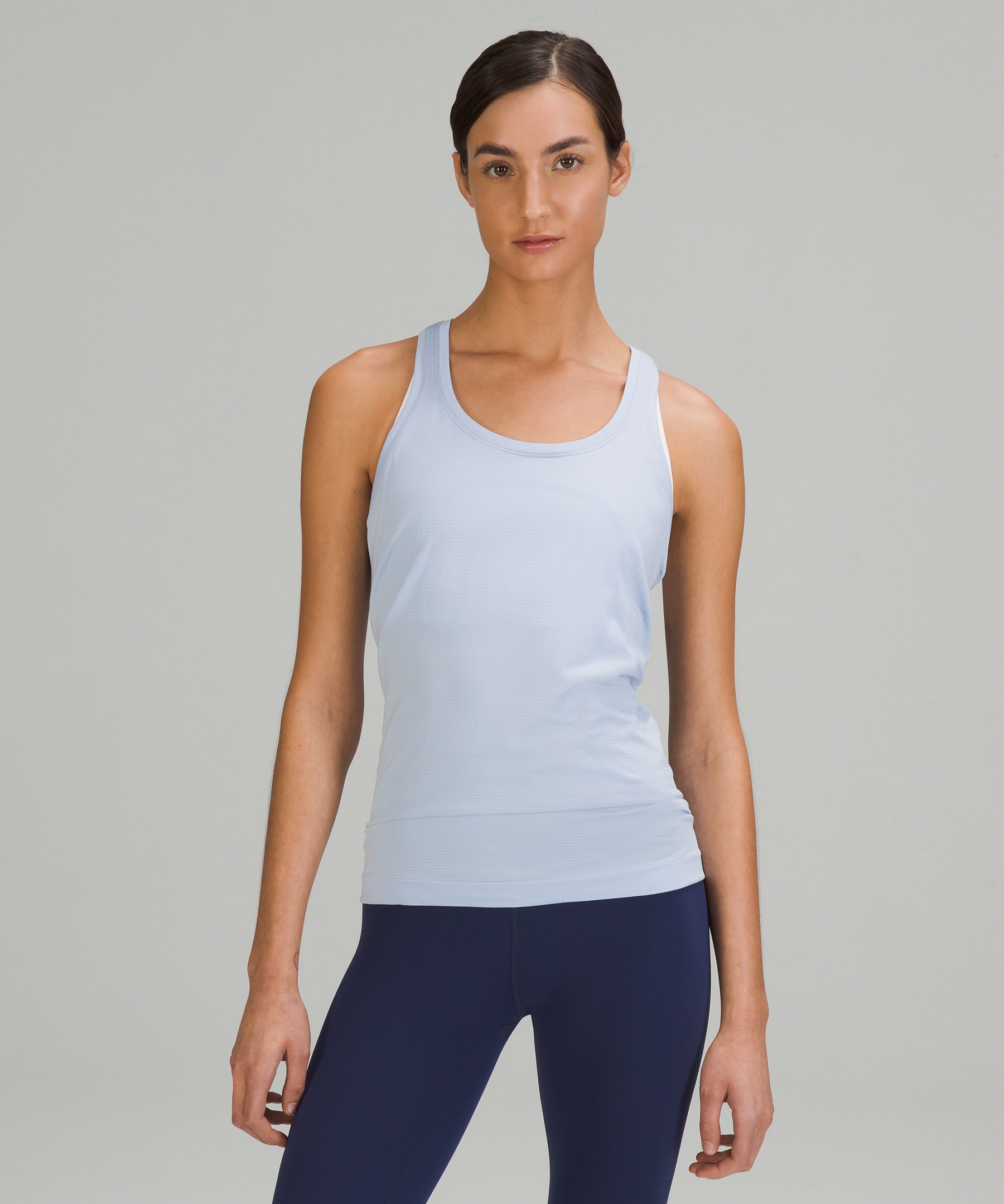 Lululemon Athletica Swiftly Tech Razor Back Blue Yoga Tank Top