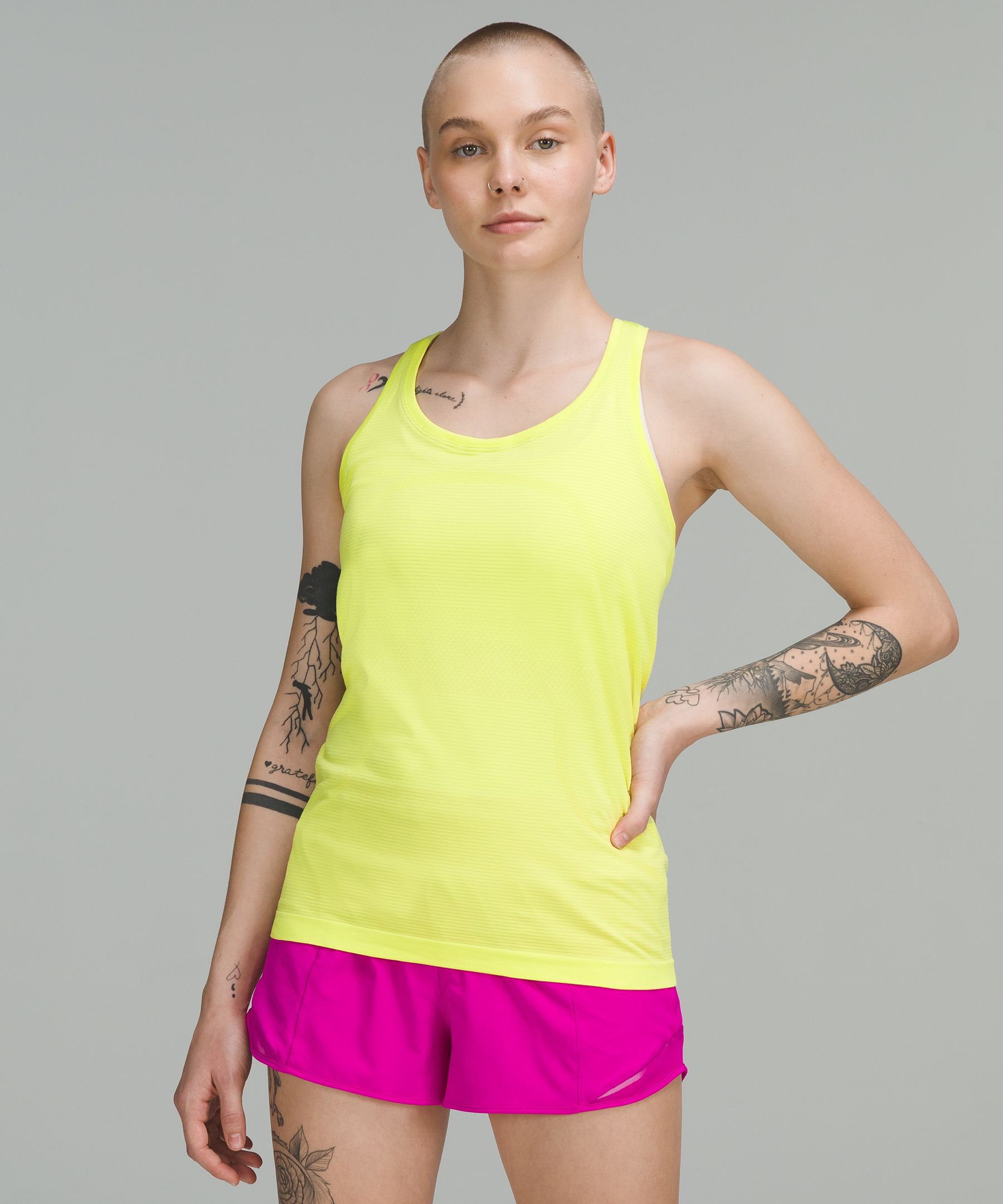 Lululemon Swiftly Tech Racerback Tank Top 2.0 In Electric Lemon/electric Lemon