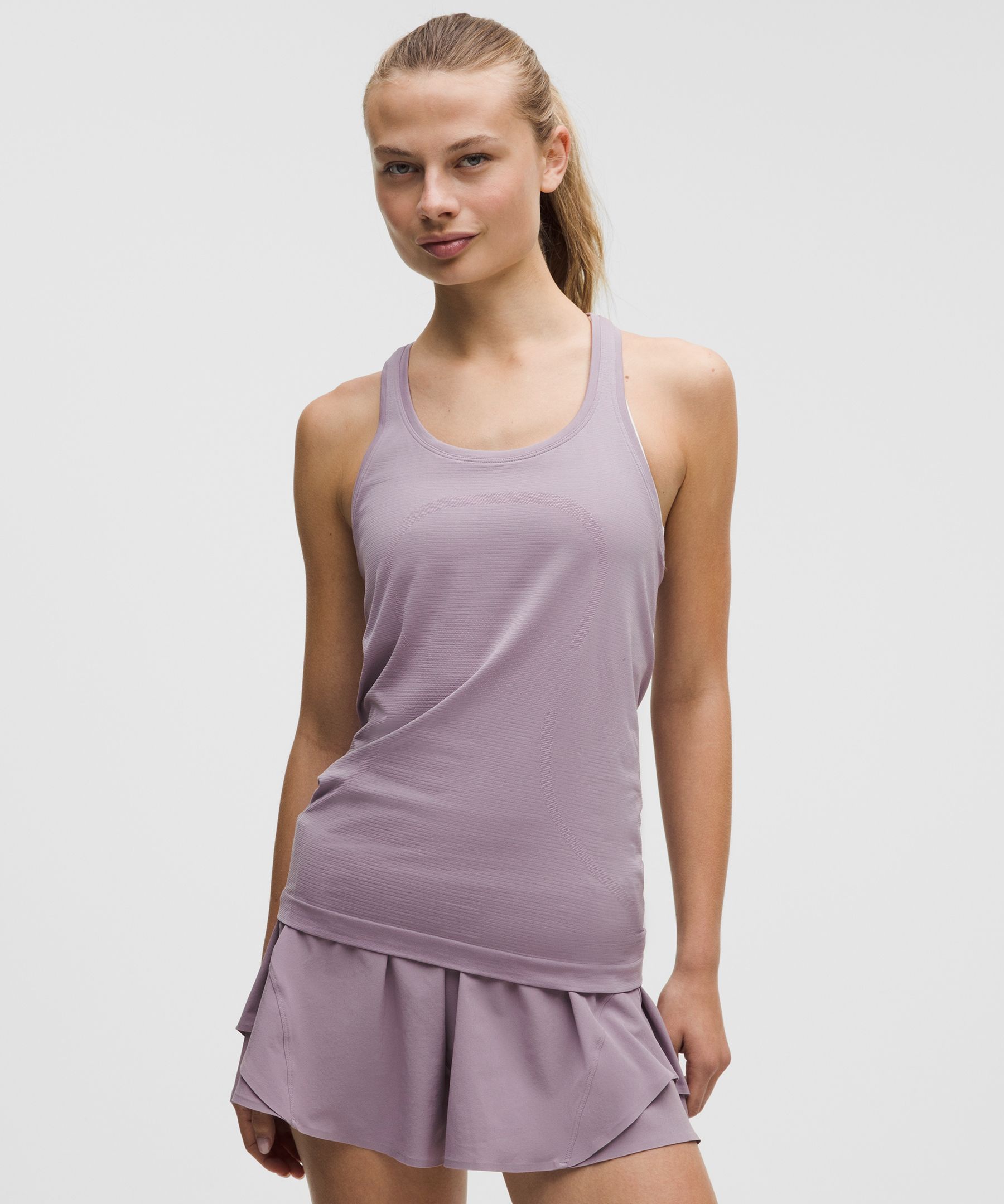 lululemon – Women’s Swiftly Tech Racerback Tank Top 2.4 Hip Length – Color Purple/Pastel – Size 4