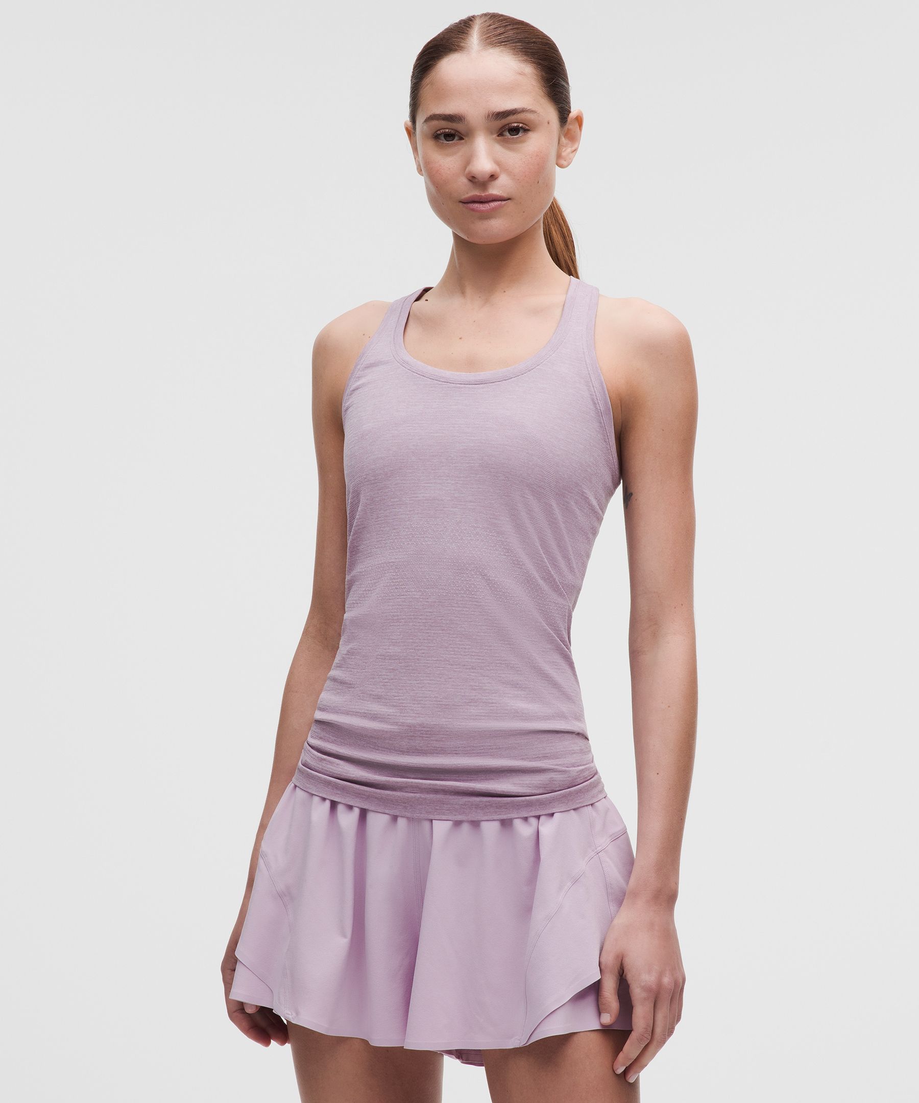 lululemon – Women’s Swiftly Tech Racerback Tank Top 2.0 Hip Length – Color Purple/Pastel – Size 12