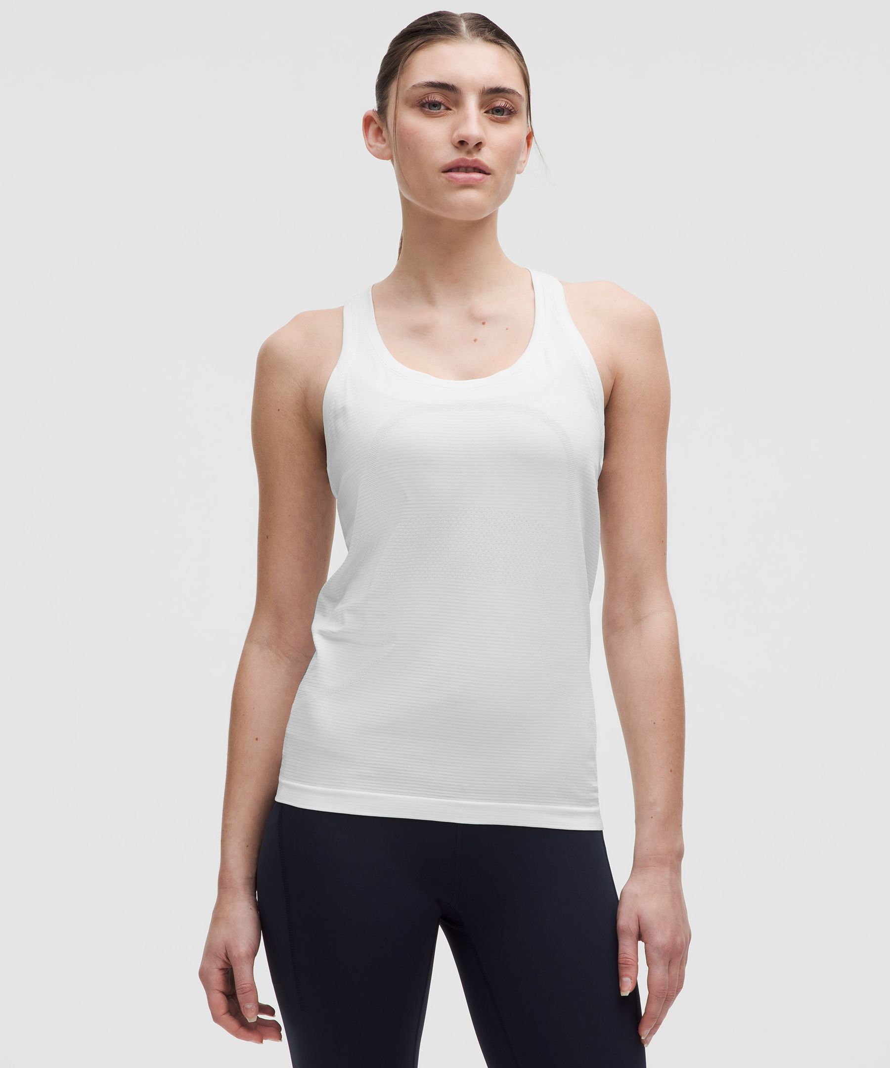 Seamless Racerback Tank - White