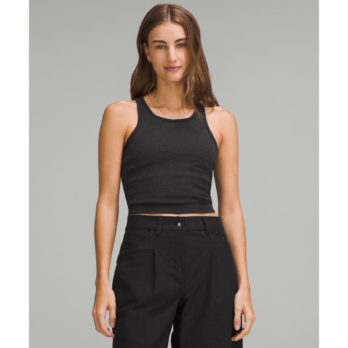Ebb to Street Cropped Racerback Tank Top Light Support, B/C Cup