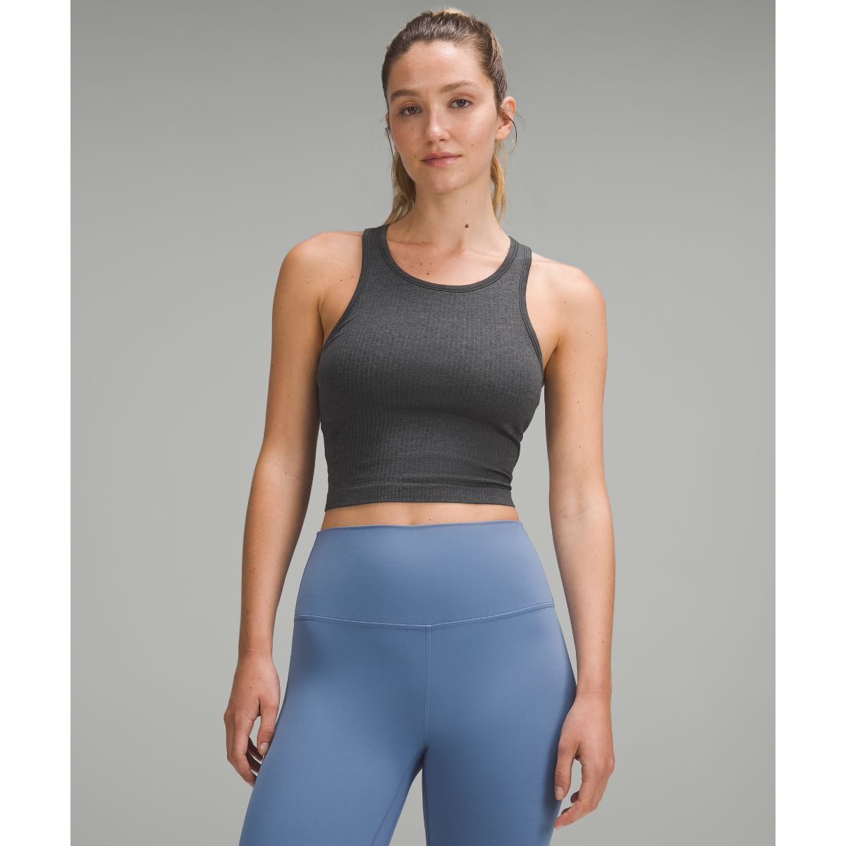 Ebb to Street Cropped Racerback Tank Top Light Support, B/C Cup
