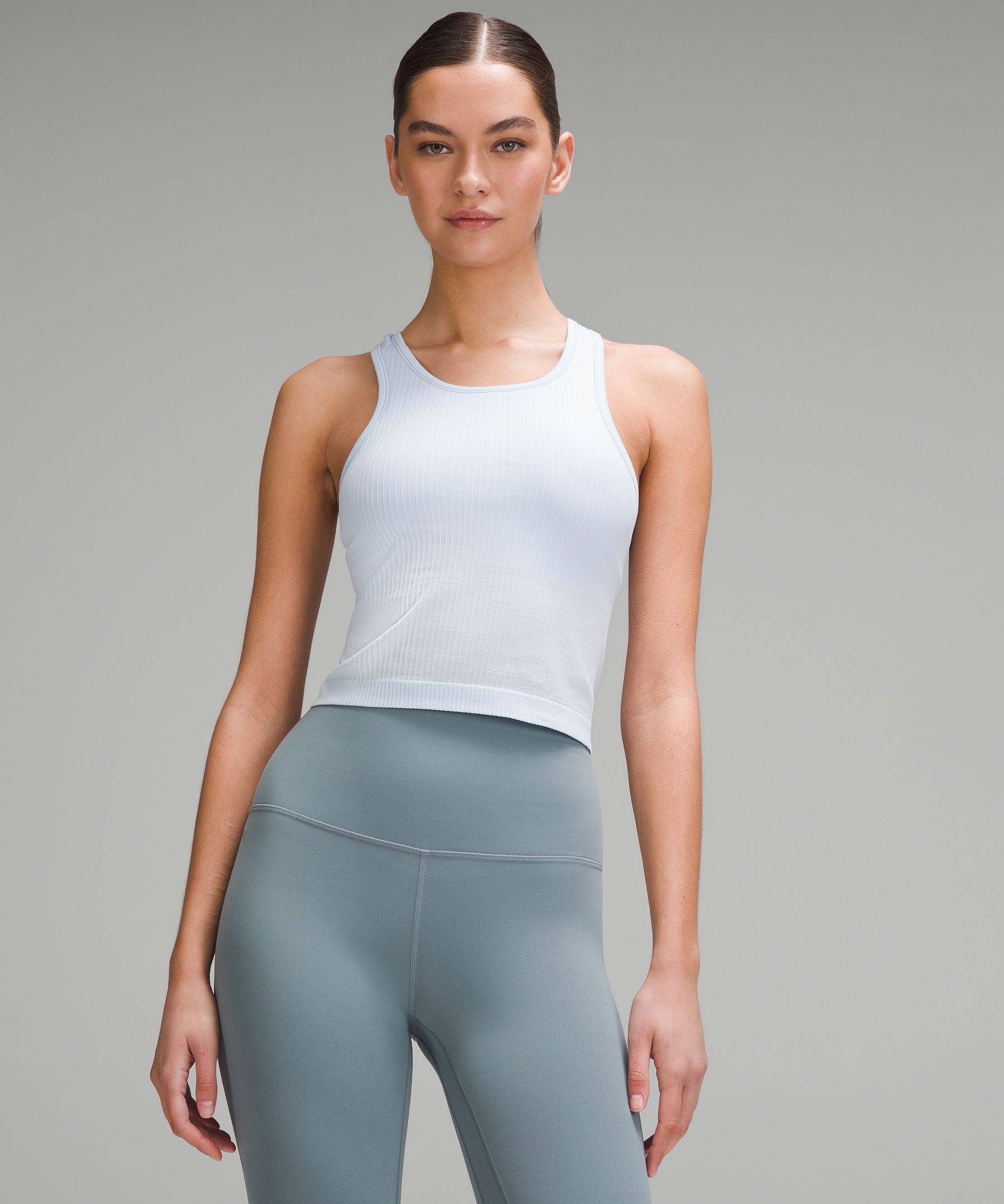 Shop Lululemon Ebb To Street Cropped Racerback Tank Top Light Support, B/c Cup