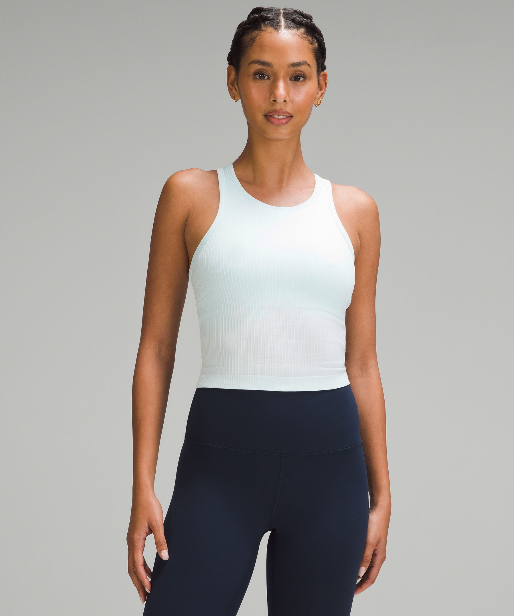 Lululemon Ebb to Street Racerback Bra *Shine - Black / Silver - lulu  fanatics