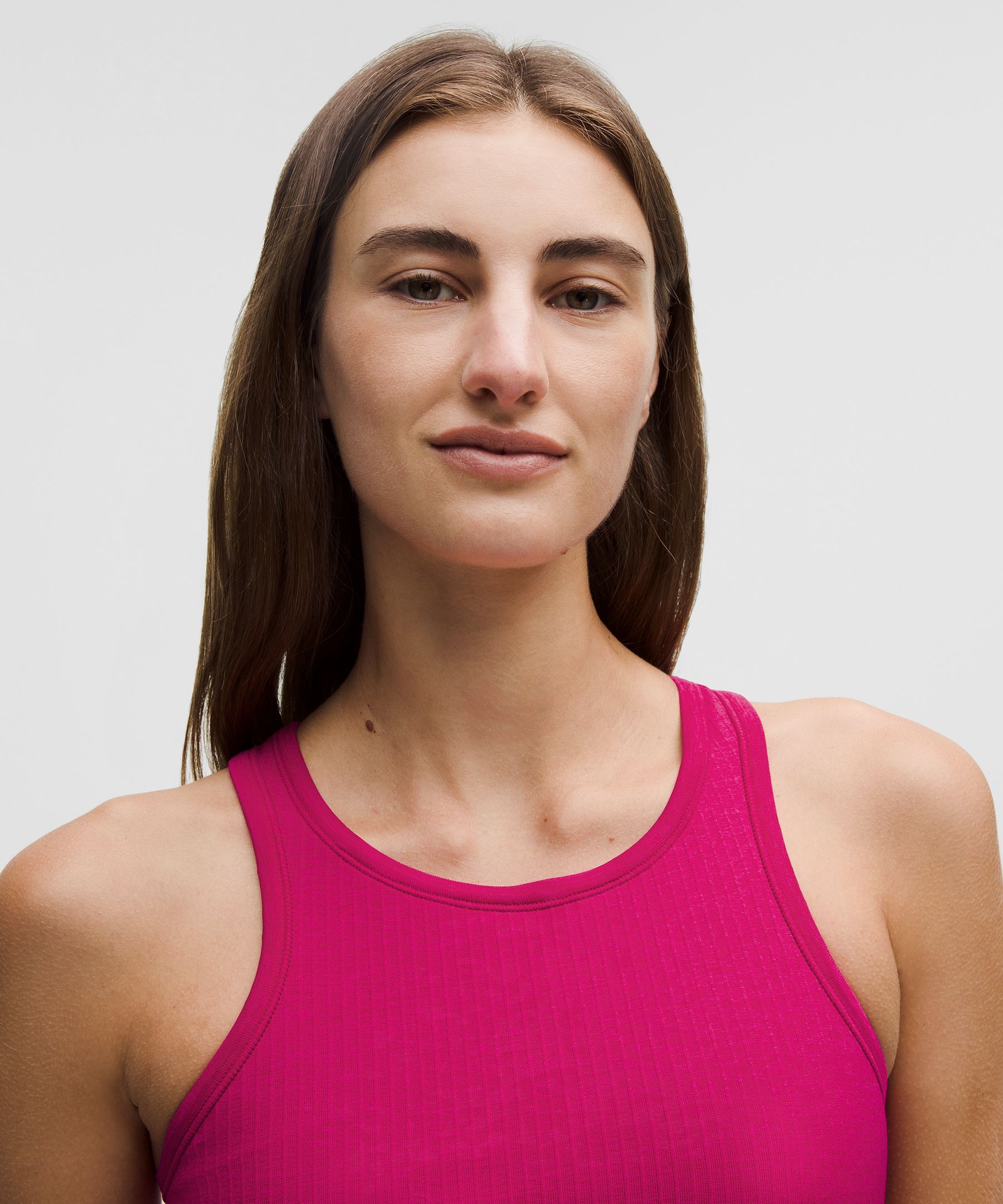 Lululemon Ebb To Street Cropped Racerback Tank Top In Pink