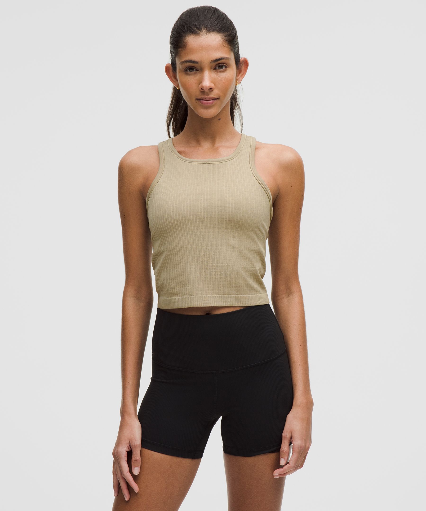 Ebb To Street Cropped Racerback Tank Top Light Support, B/C Cup