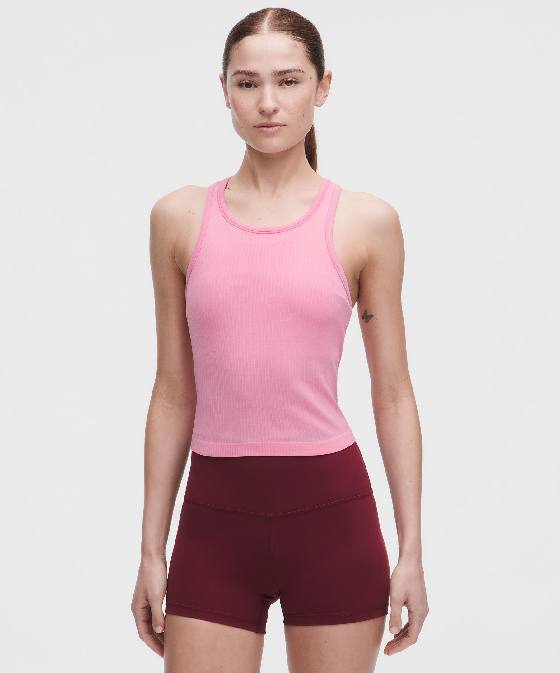 Ebb to Street Cropped Racerback Tank Top 