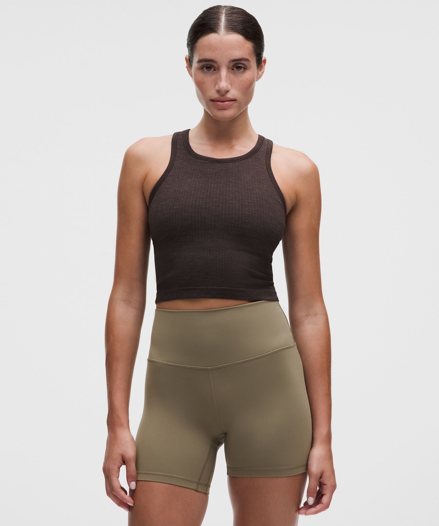 Ebb to Street Cropped Racerback Tank Top *Light Support, B/C Cup