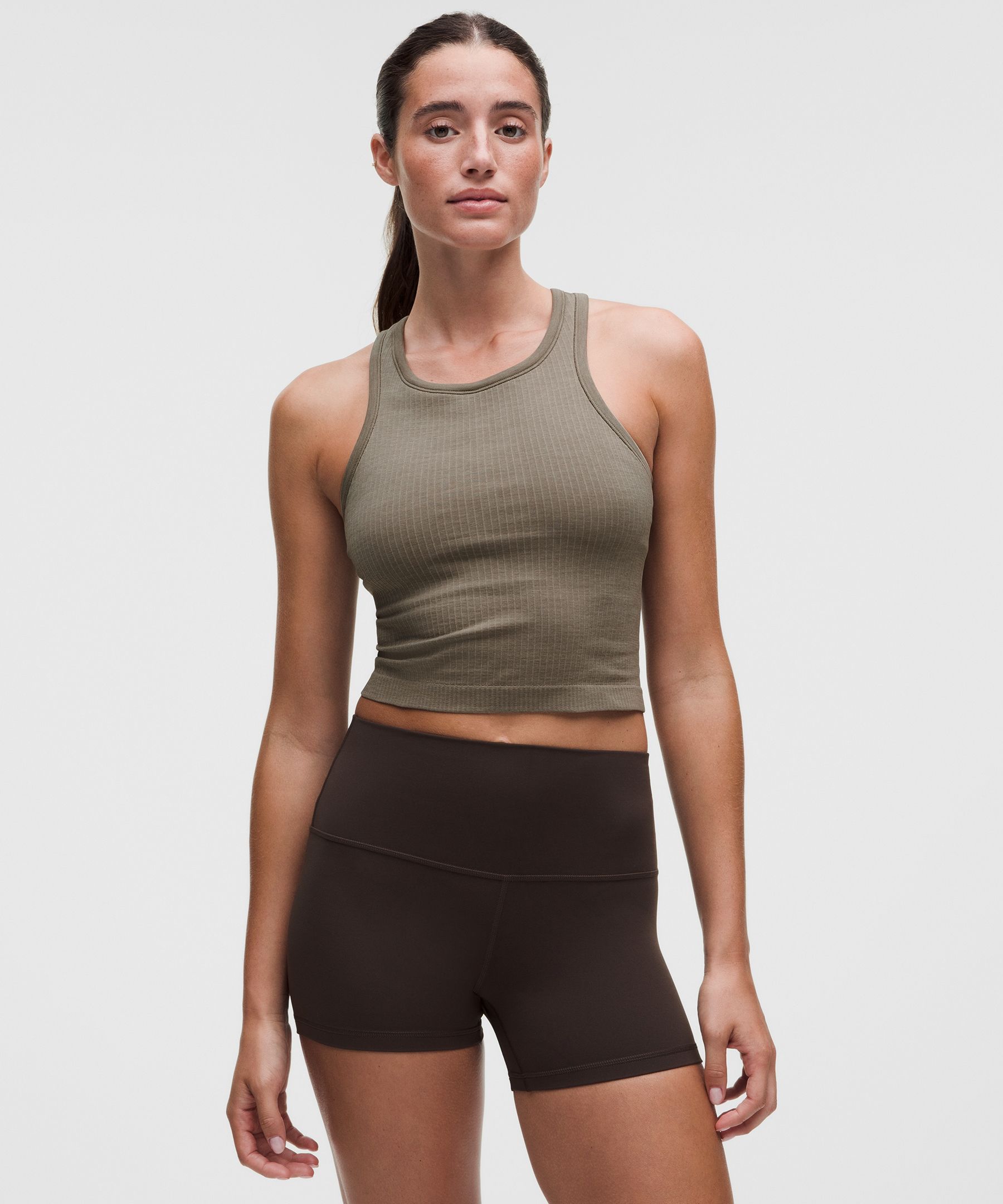 Ebb to Street Cropped Racerback Tank Top *Light Support, B/C Cup
