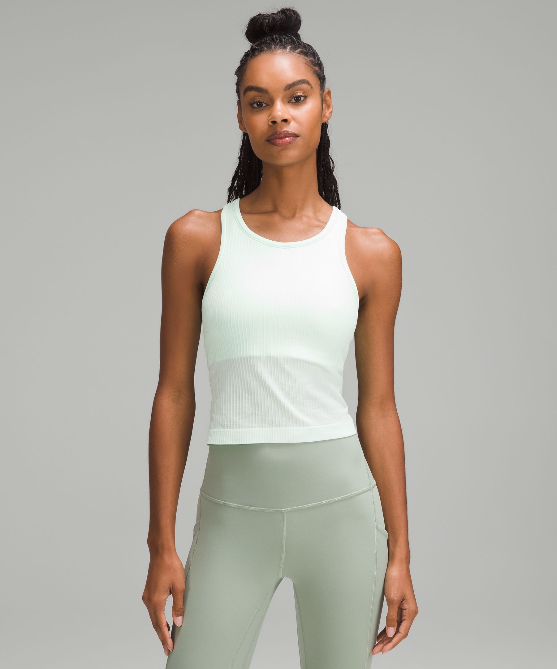 Lululemon Ebb To Street RB Crop Tank * Blue Linen