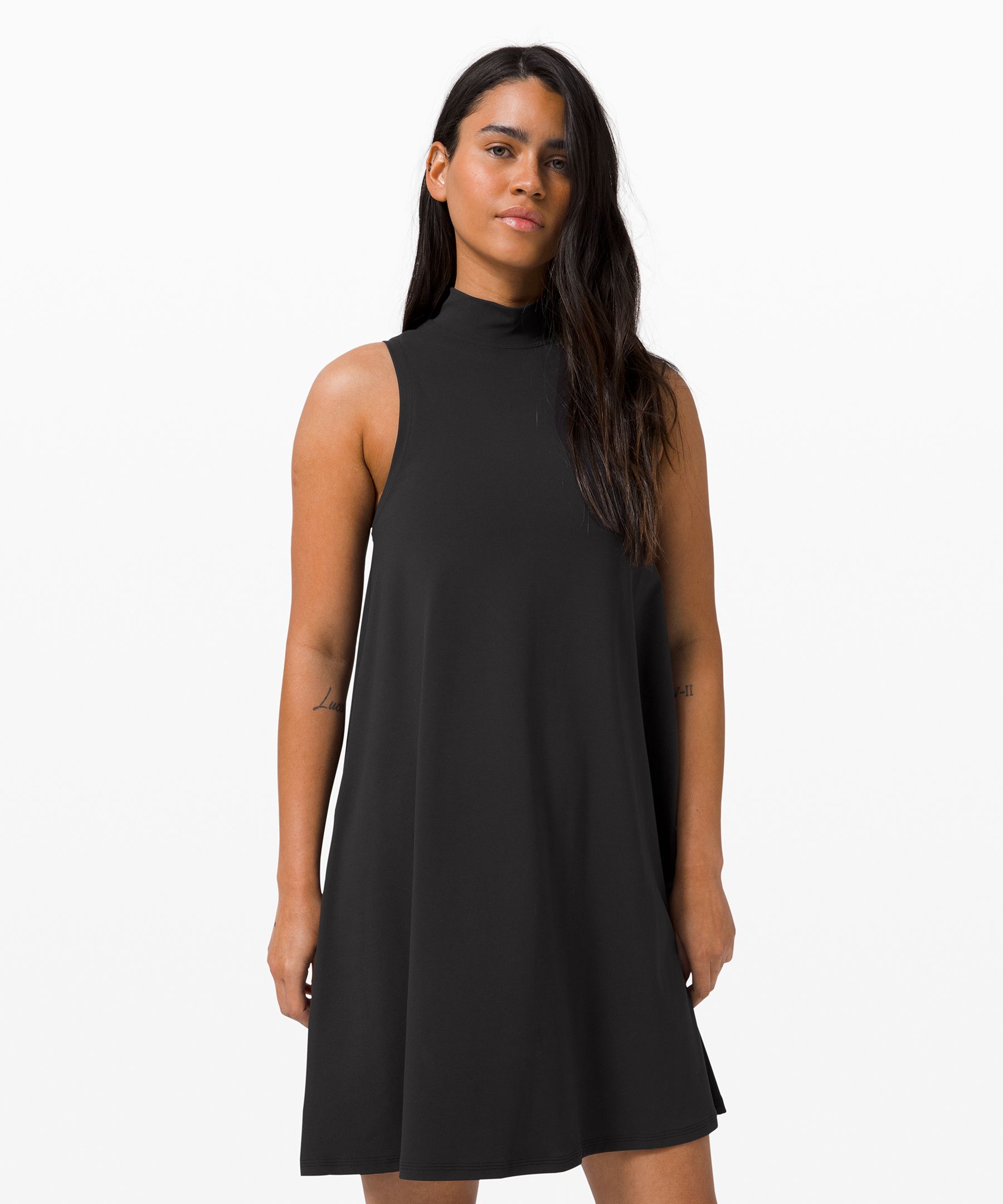 Plain black hotsell a line dress