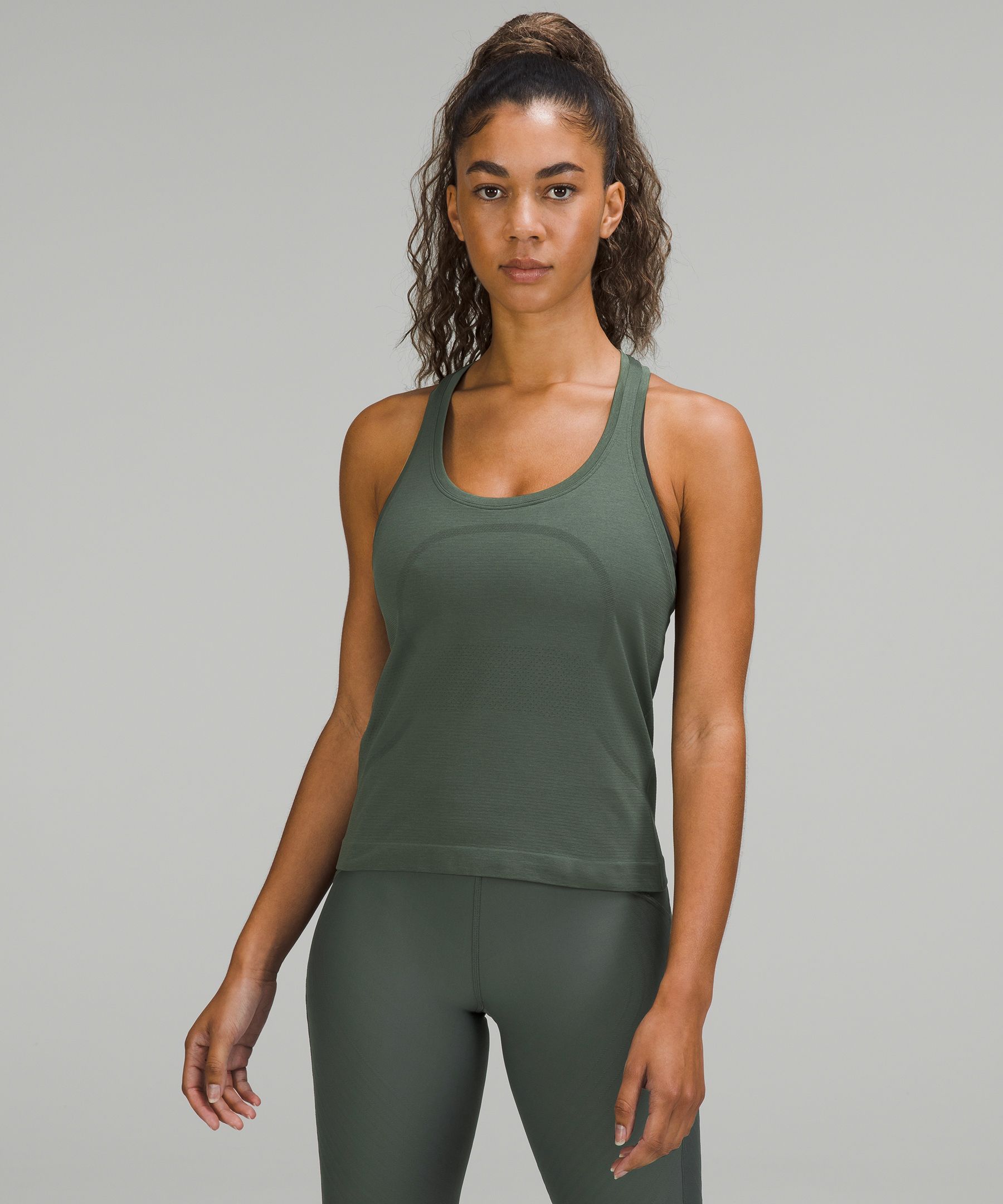 lululemon athletica, Tops, Lululemon Nulu Cropped Slim Yoga Short  Sleevegreen Fern Size 2