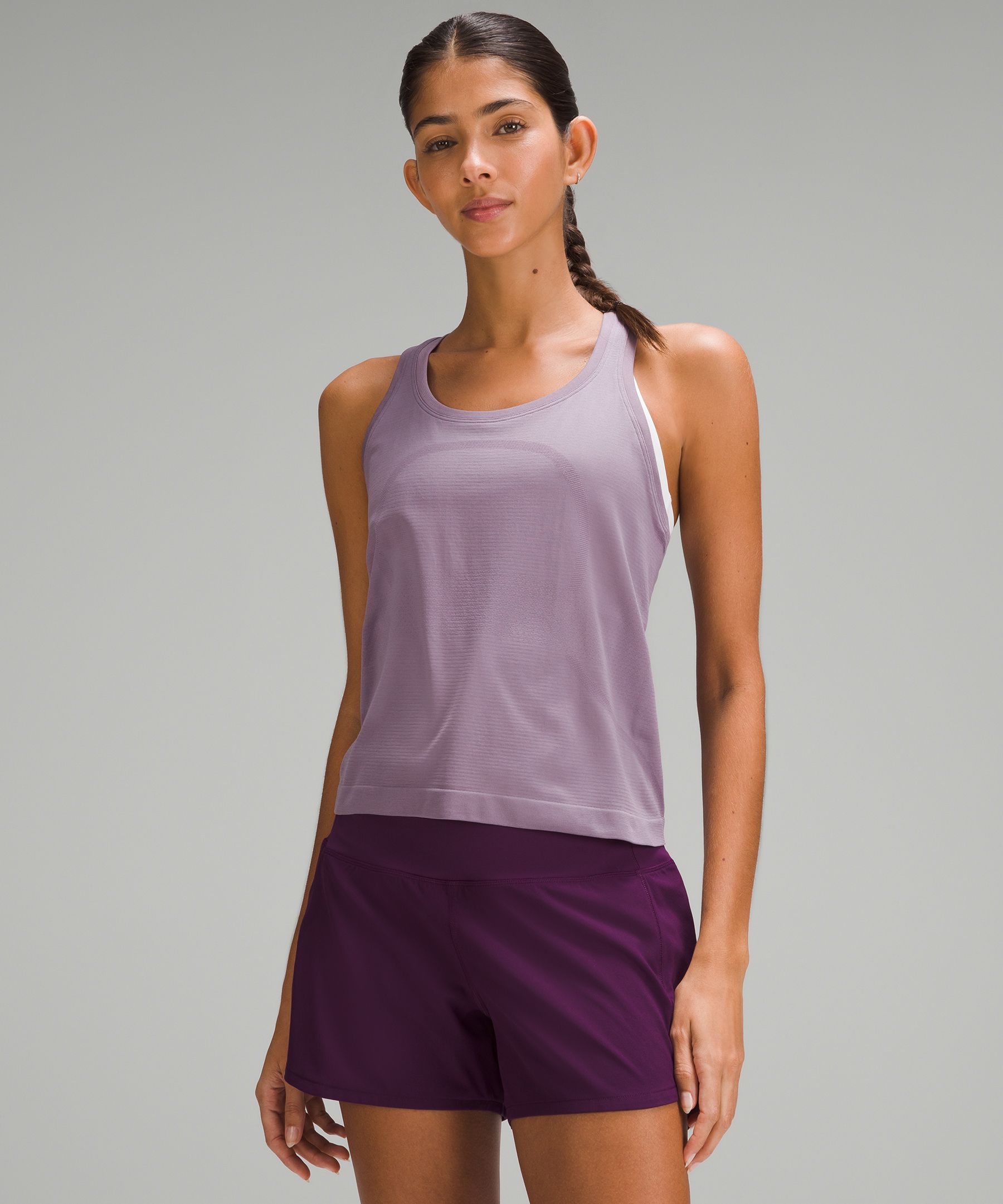 NEW LULULEMON Swiftly Tech 2.0 Short Sleeve Top 0 Purple Ash