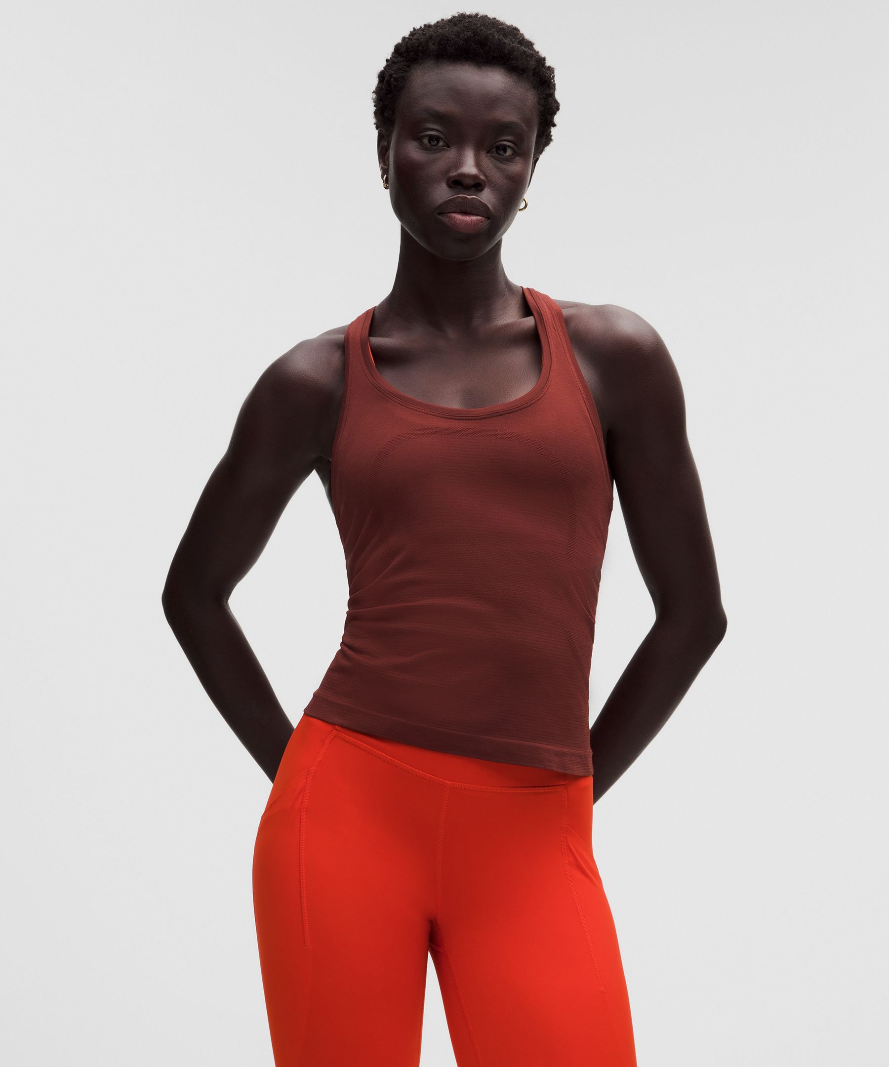 lululemon – Women’s Swiftly Tech Racerback Tank Top 2.4 Waist Length – Color Red/Burgundy – Size 4