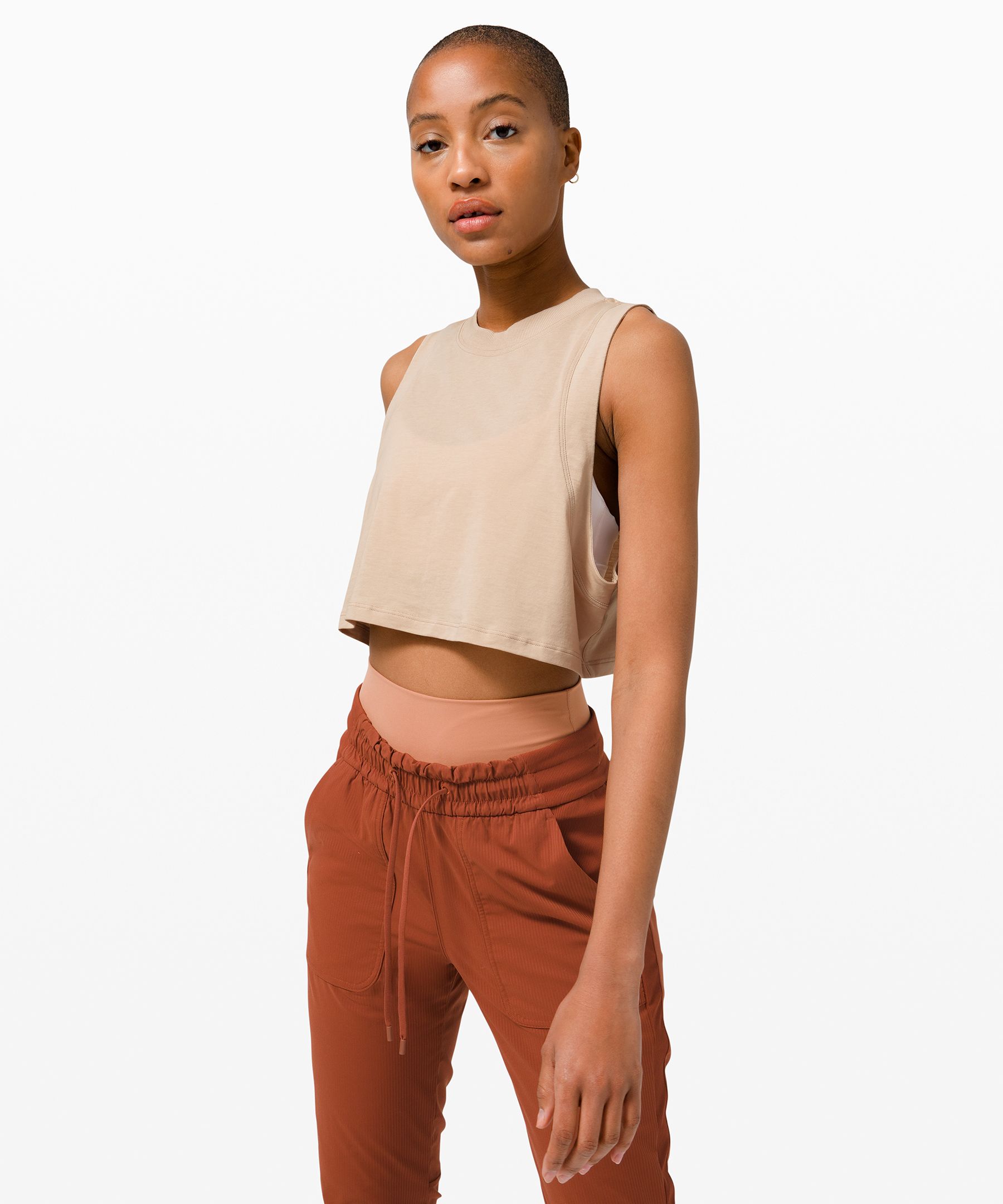 Lululemon All Yours Crop Tank  We've Been Seeing Brown Workout