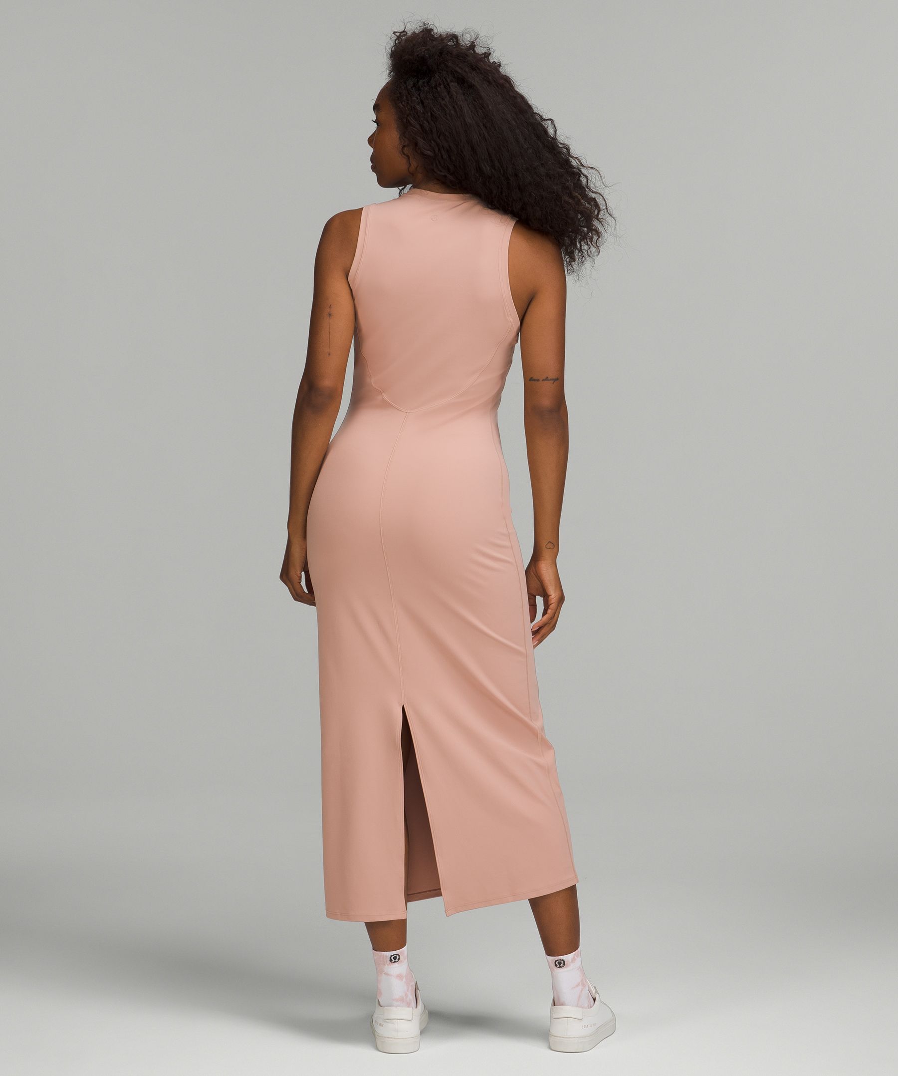 Lulu check midi dress best sale