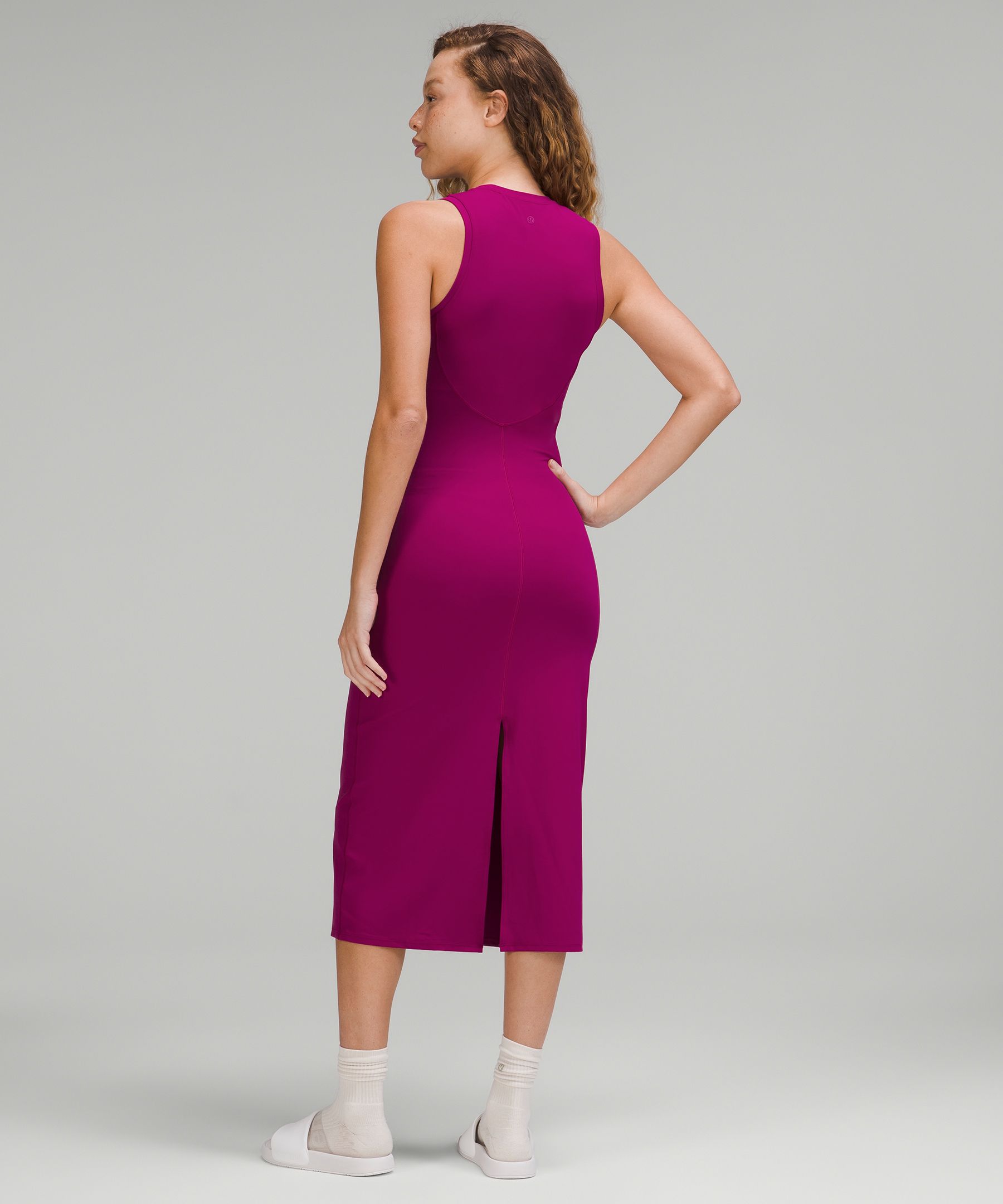 all aligned midi dress