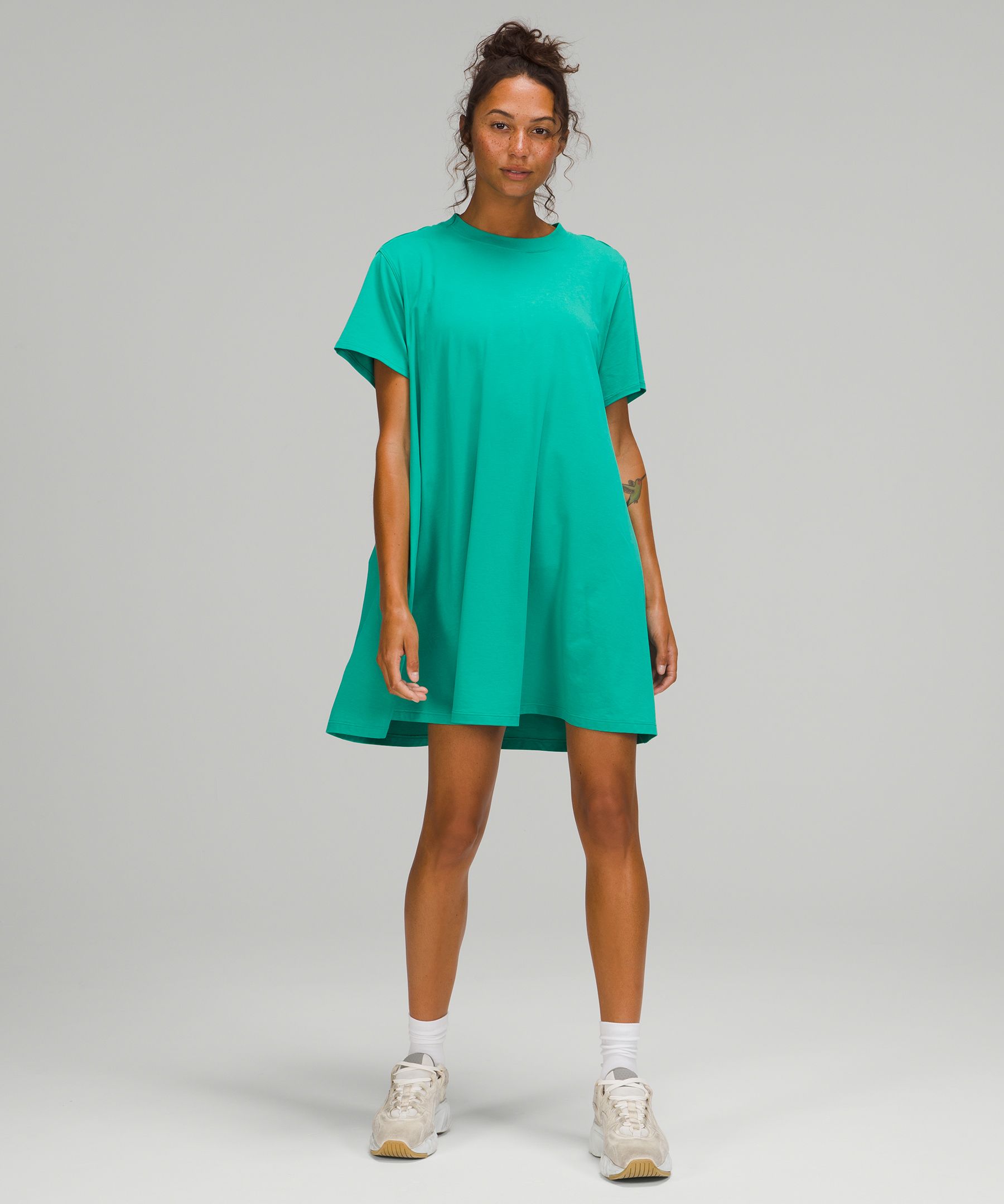 Lululemon All Yours T-Shirt Dress *Softstreme - Black - lulu fanatics