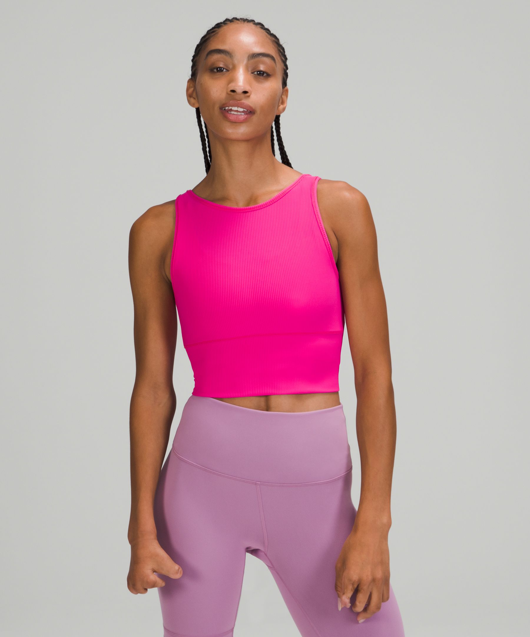 A Sports Bra and Crop Top Hybrid: Lululemon Power Pivot Ribbed Tank Top, Lululemon's Already Ready For 2022 With These 12 Cute New Workout Clothes