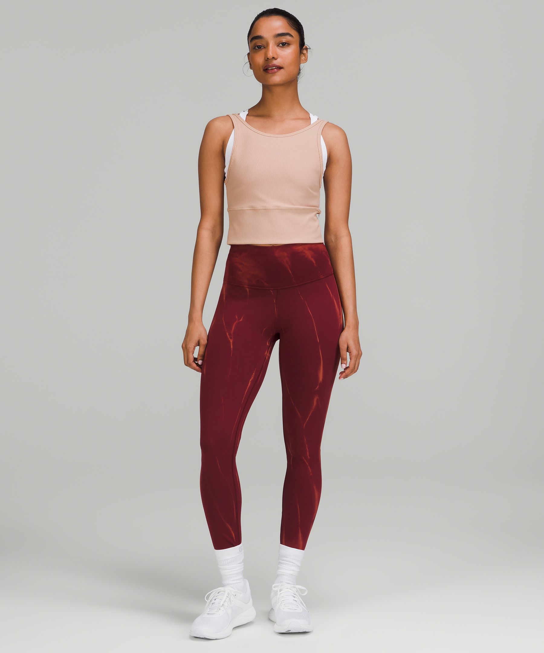 Burgundy Align cropped tank top, lululemon