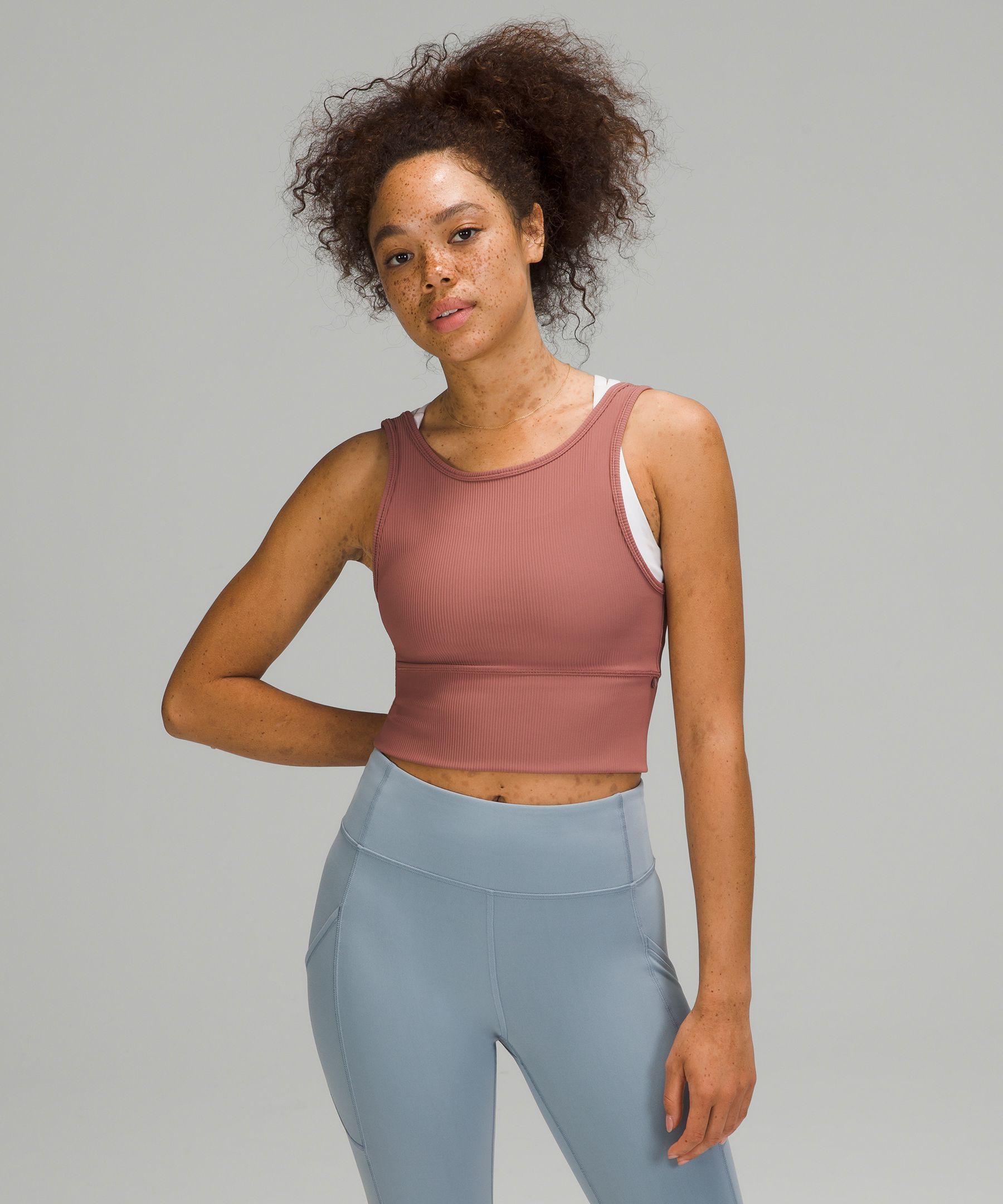 Lululemon Power Pivot Tank Top *rib In Brown | ModeSens