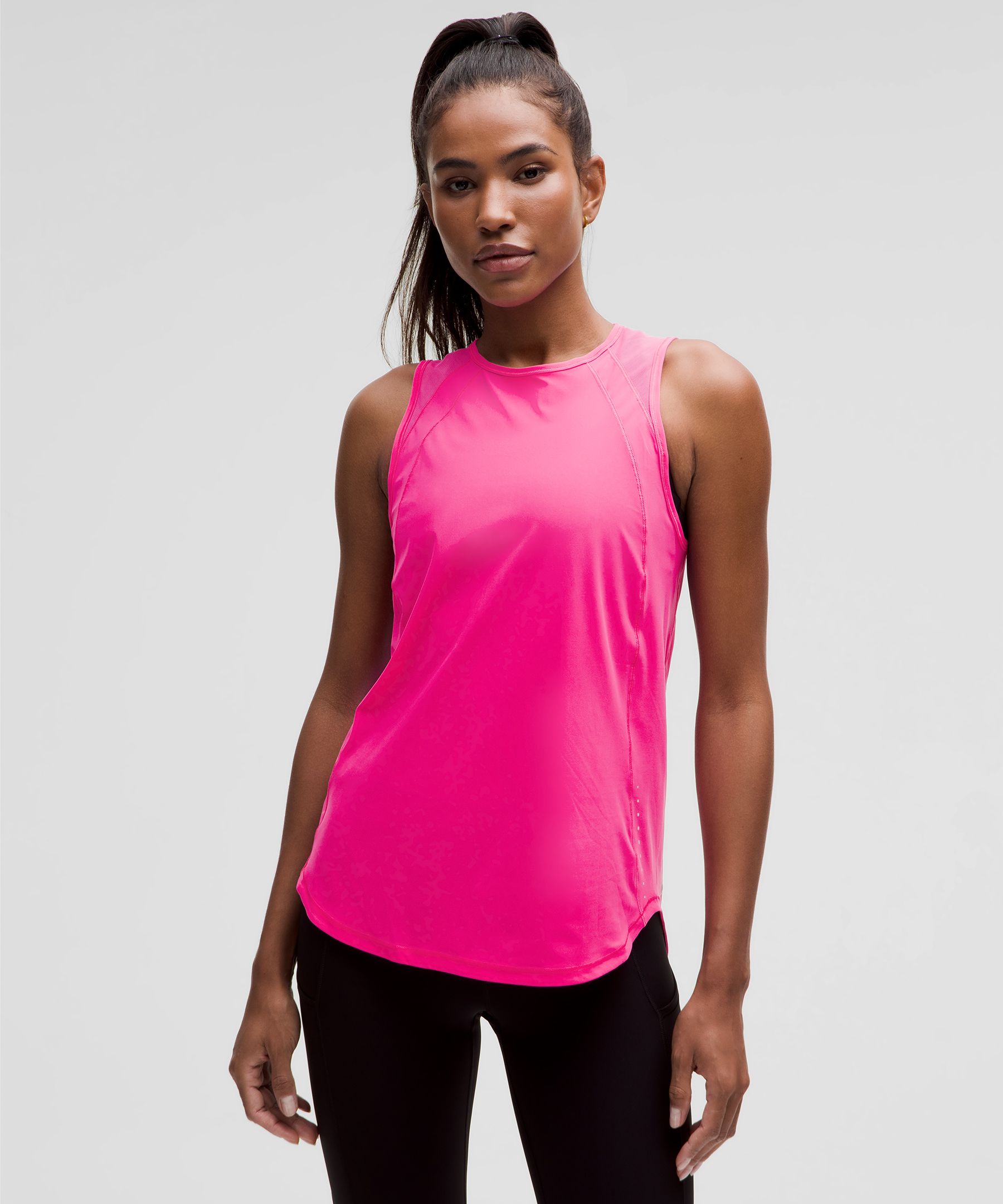 Lululemon Fresh In Mesh Tank - Black - lulu fanatics