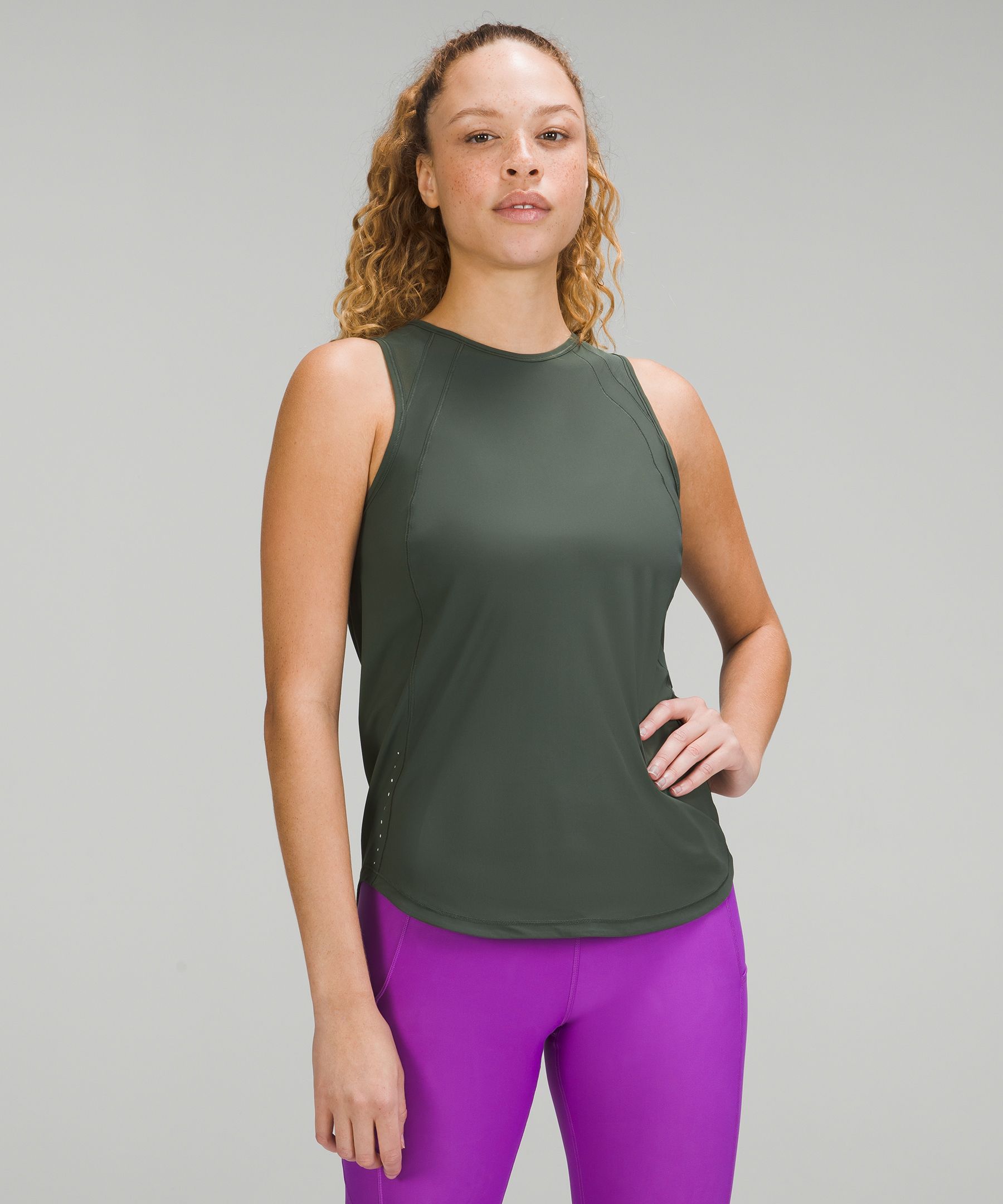 Lululemon Sculpt Tank Top - Size 6 - Everglade Green UK