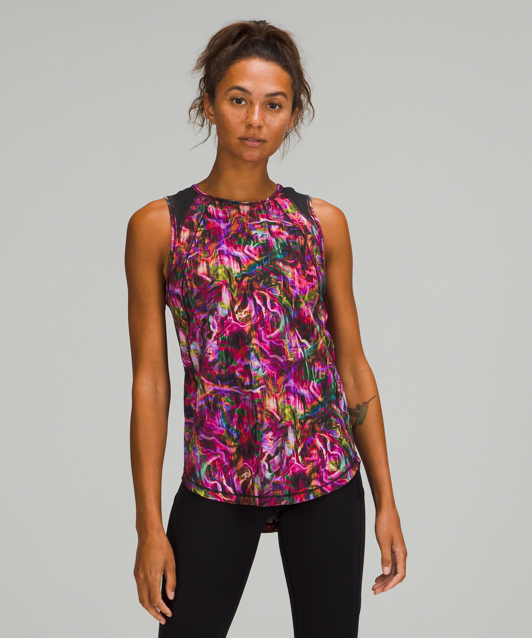 Lululemon Sculpt Tank Top In Hyper Flow Pink Multi/black