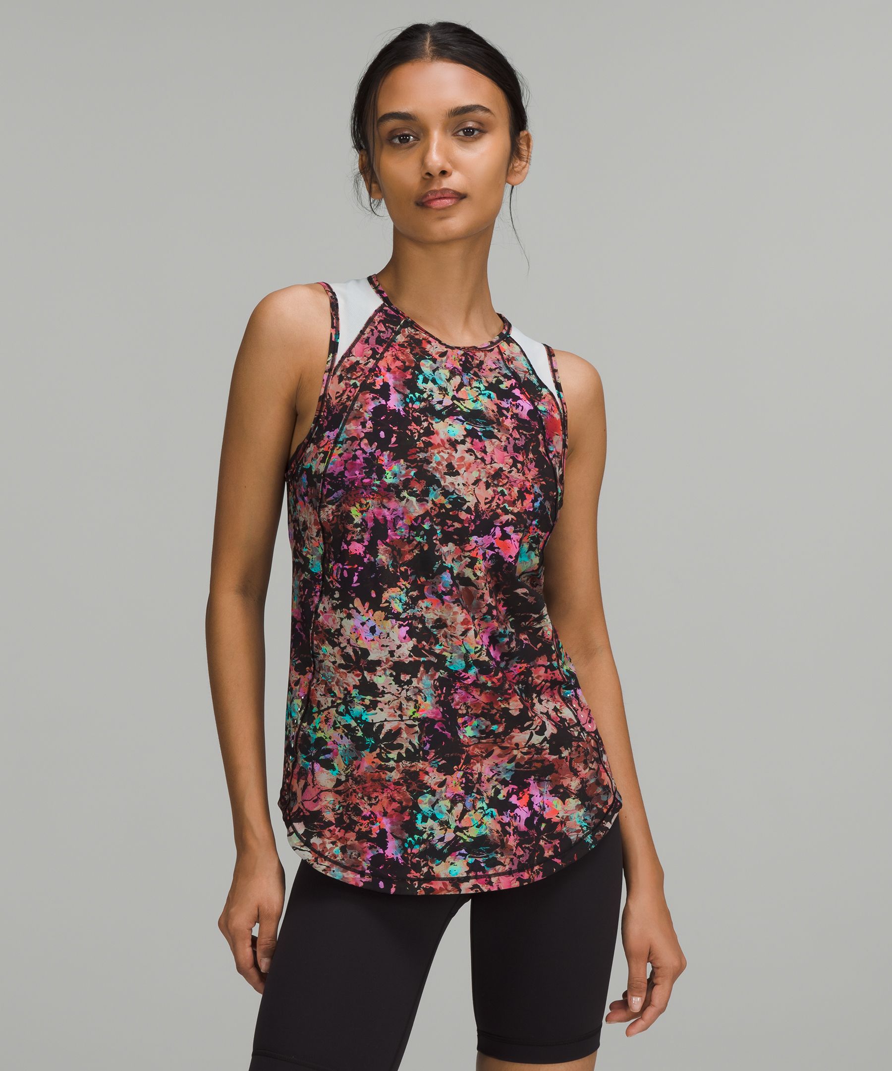 Lululemon Sculpt Tank Top In Stencil Blossom Red