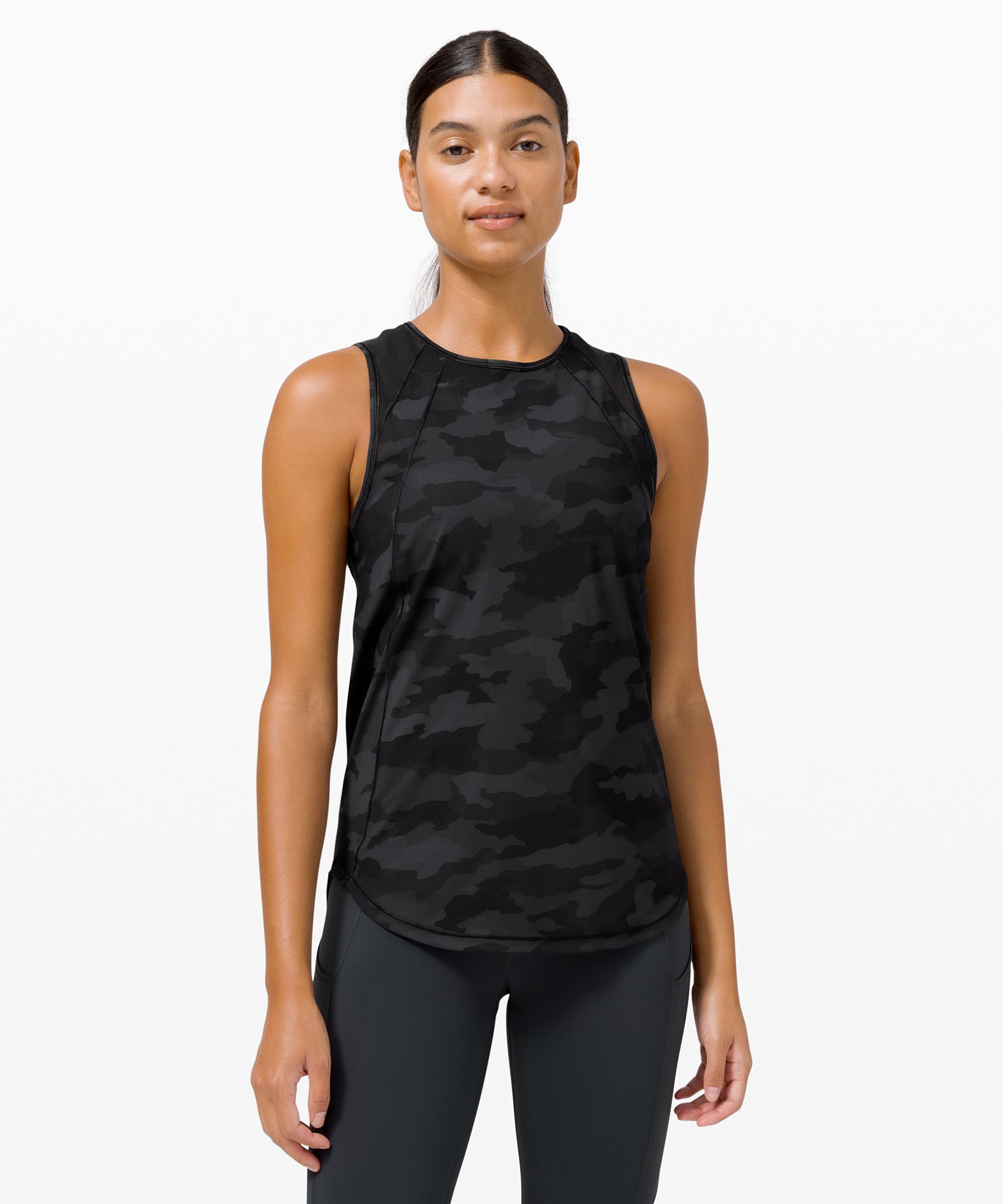 Lululemon Runderful Long Sleeve - Incognito Camo HTR Black - lulu