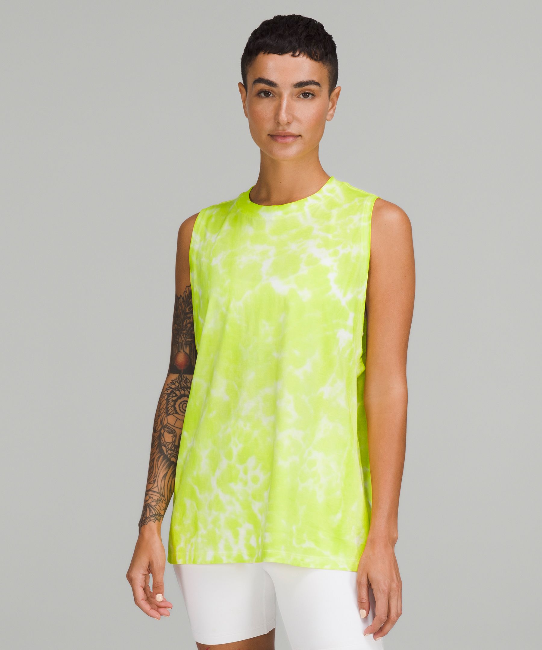 Lululemon All Yours Tank Top In Marmoleado Tie Dye Highlight Yellow