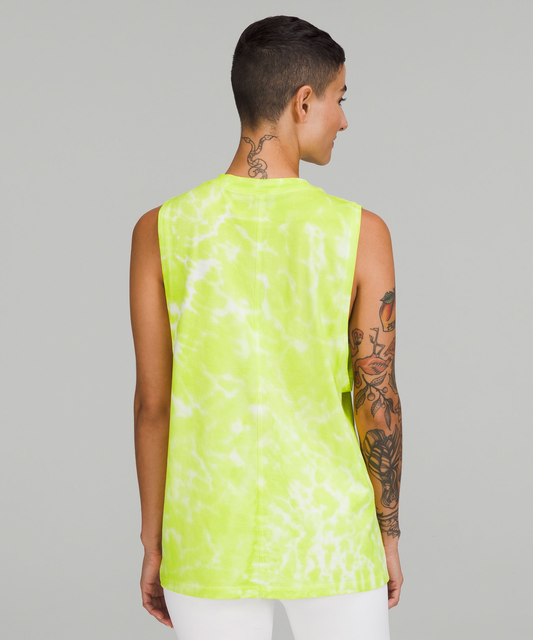 Shop Lululemon All Yours Tank Top In Marmoleado Tie Dye Highlight Yellow