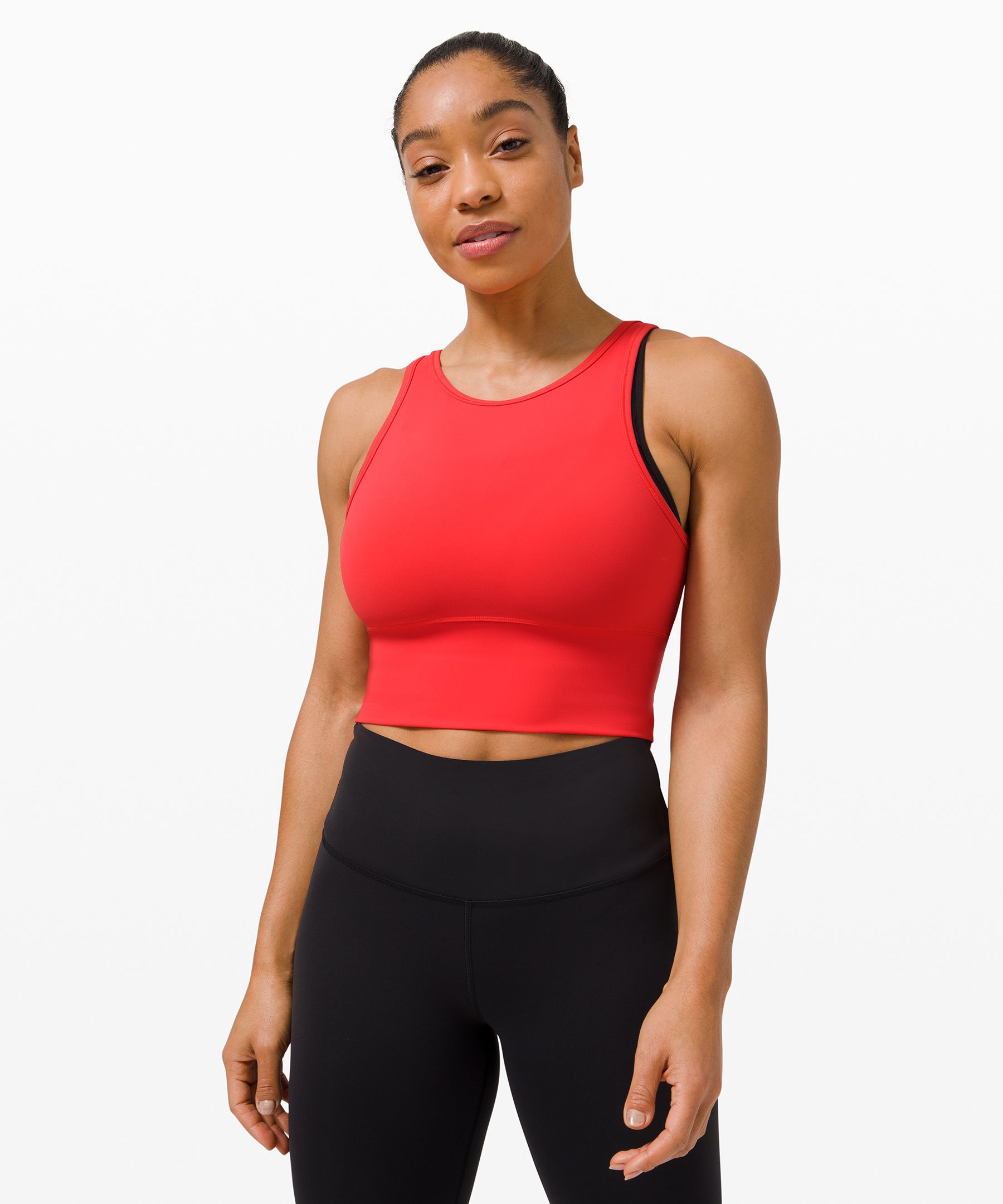 Lululemon Power Pivot Tank Top Everlux In Pink Punch