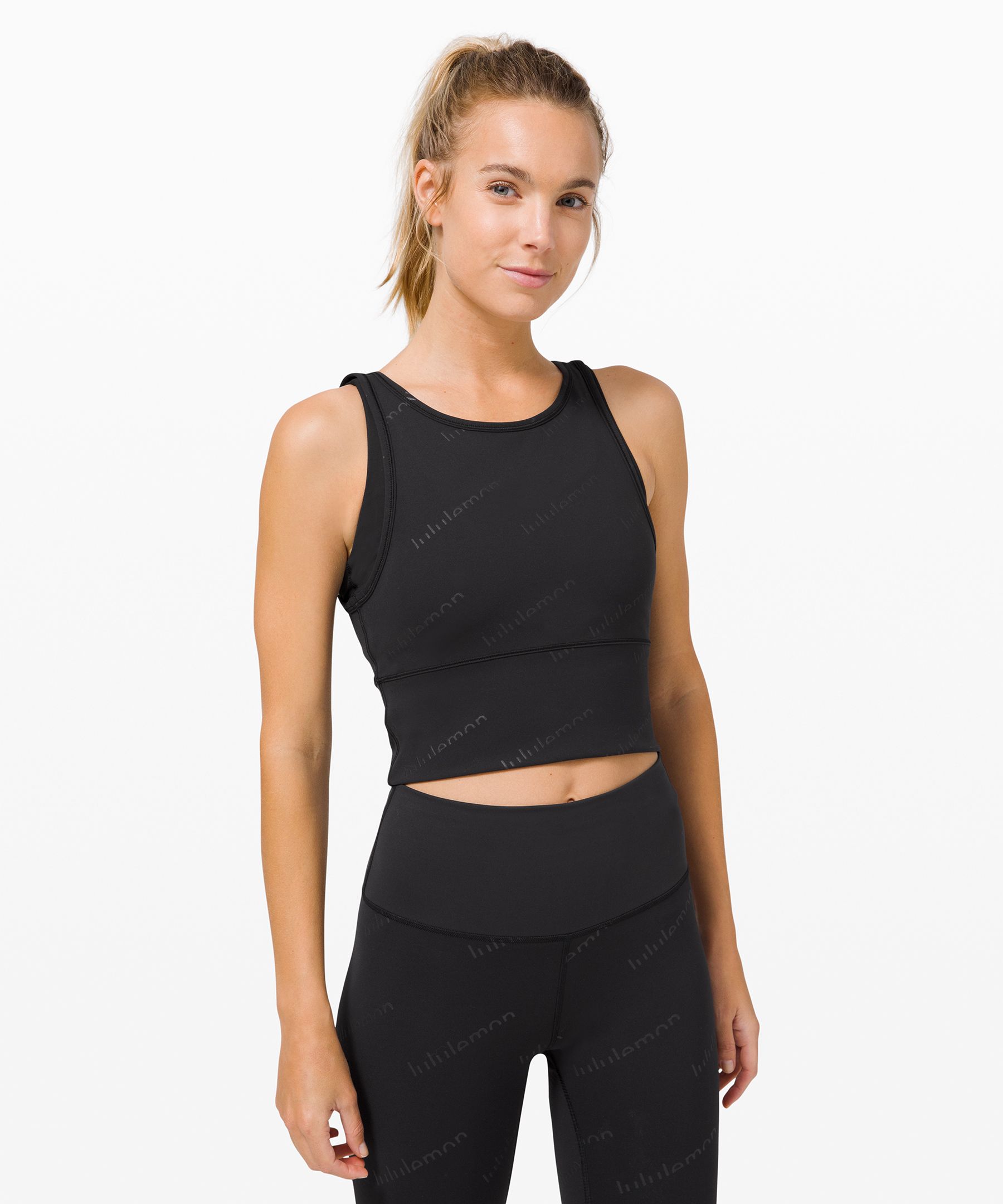 Brand New Lululemon Align Tank Yogo Emboss Black Size 10